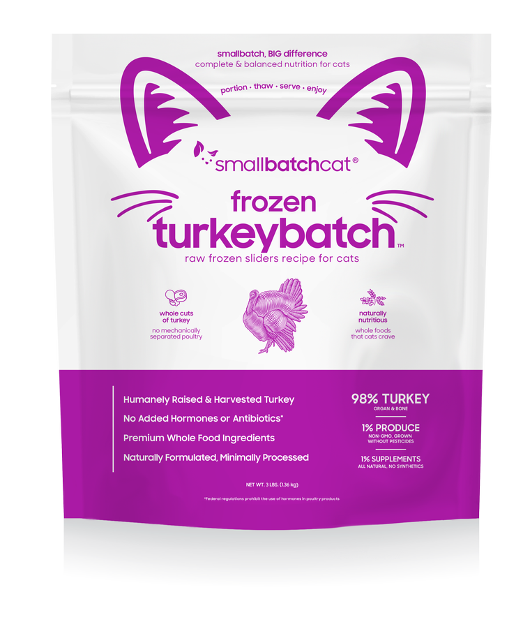 SmallBatch Cat Raw Turkey Sliders 3lb