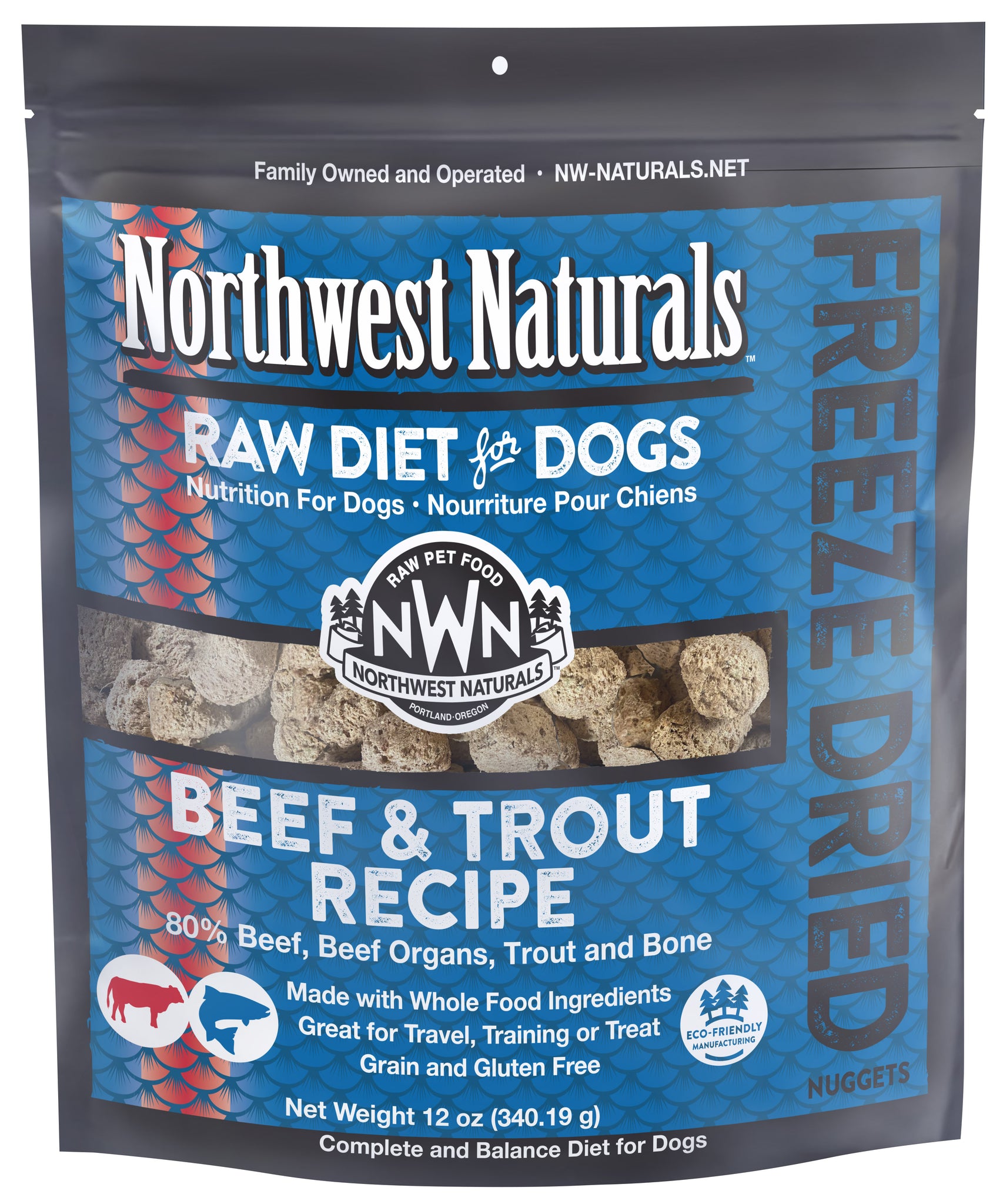 Northwest Naturals Freeze Dried Beef & Trout Recipe
