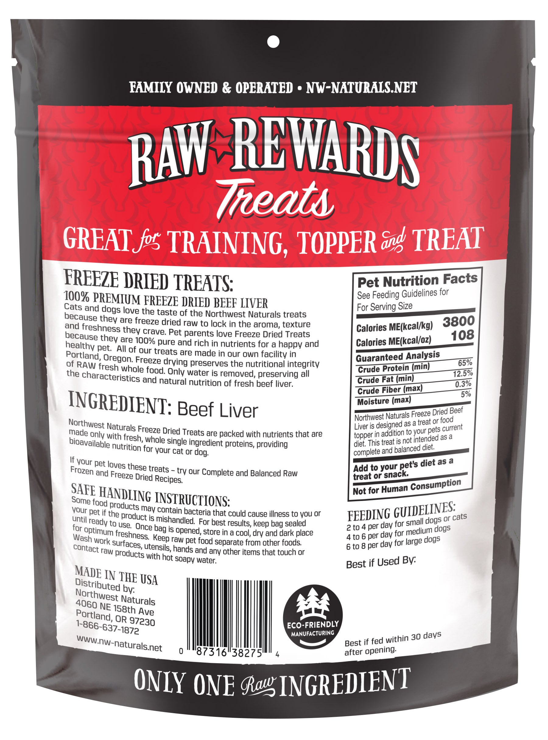 Northwest Naturals Freeze Dried Beef Liver Treats 3oz