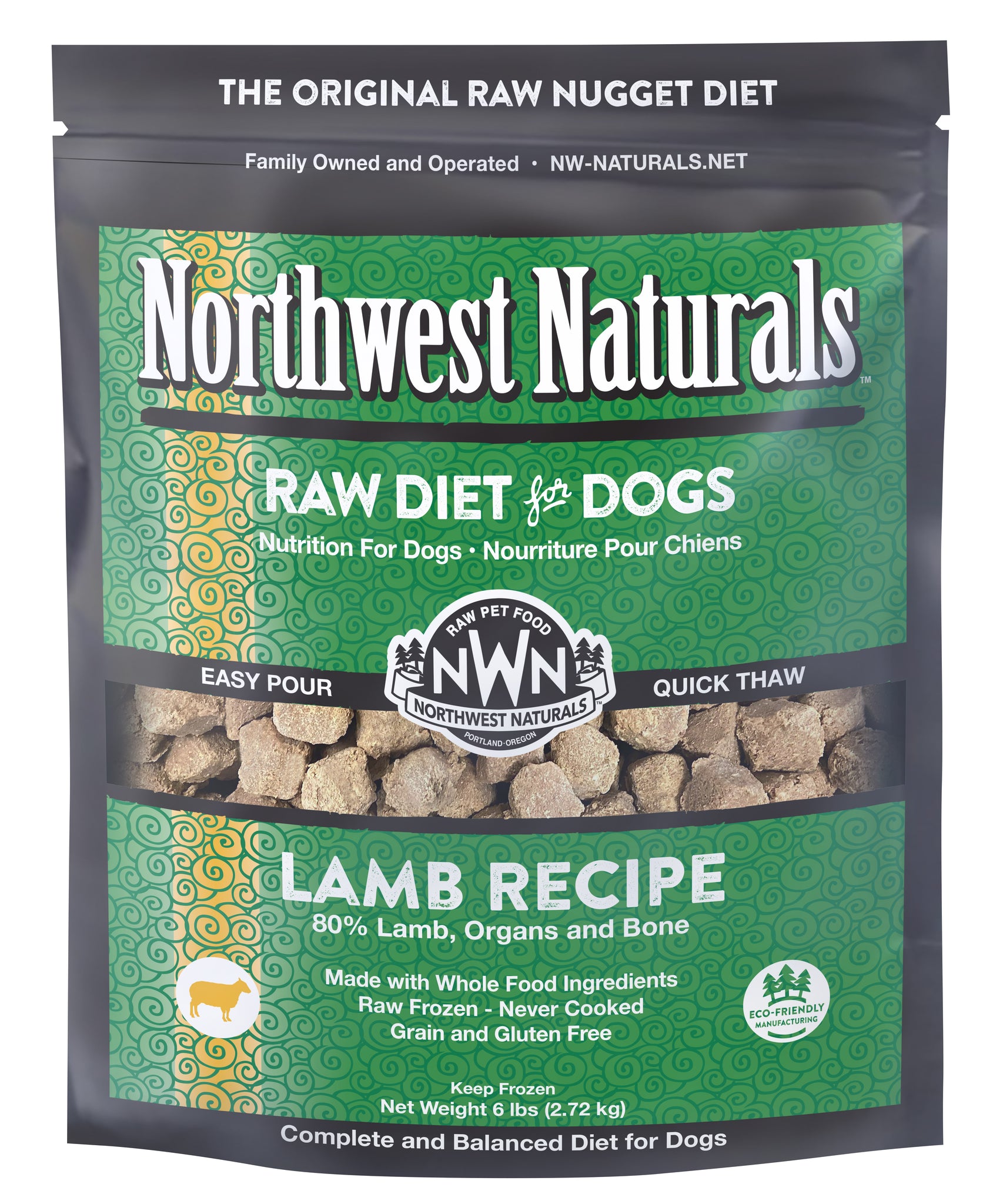 Northwest Naturals Raw Lamb Nuggets 6lb