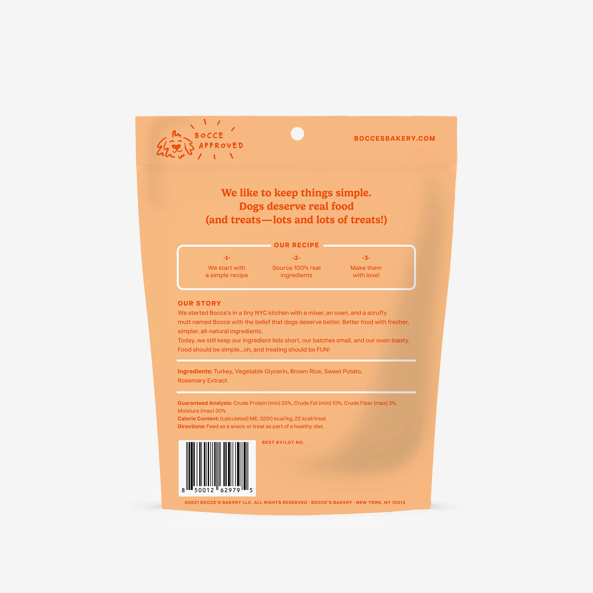 Bocce's Grazers Turkey & Sweet Potato Jerky Sticks 4oz