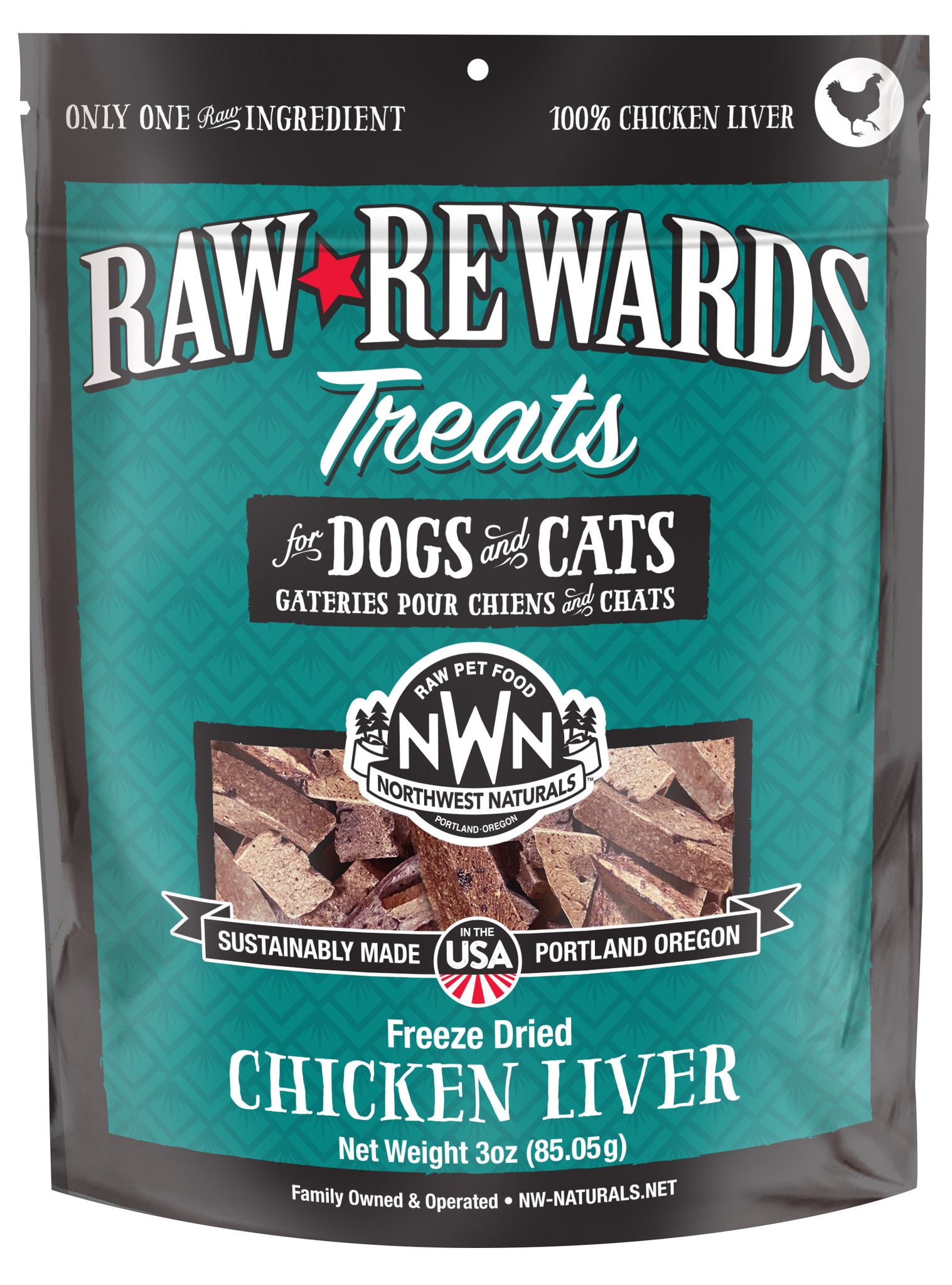 Northwest Naturals Freeze Dried Chicken Liver Treats 3oz