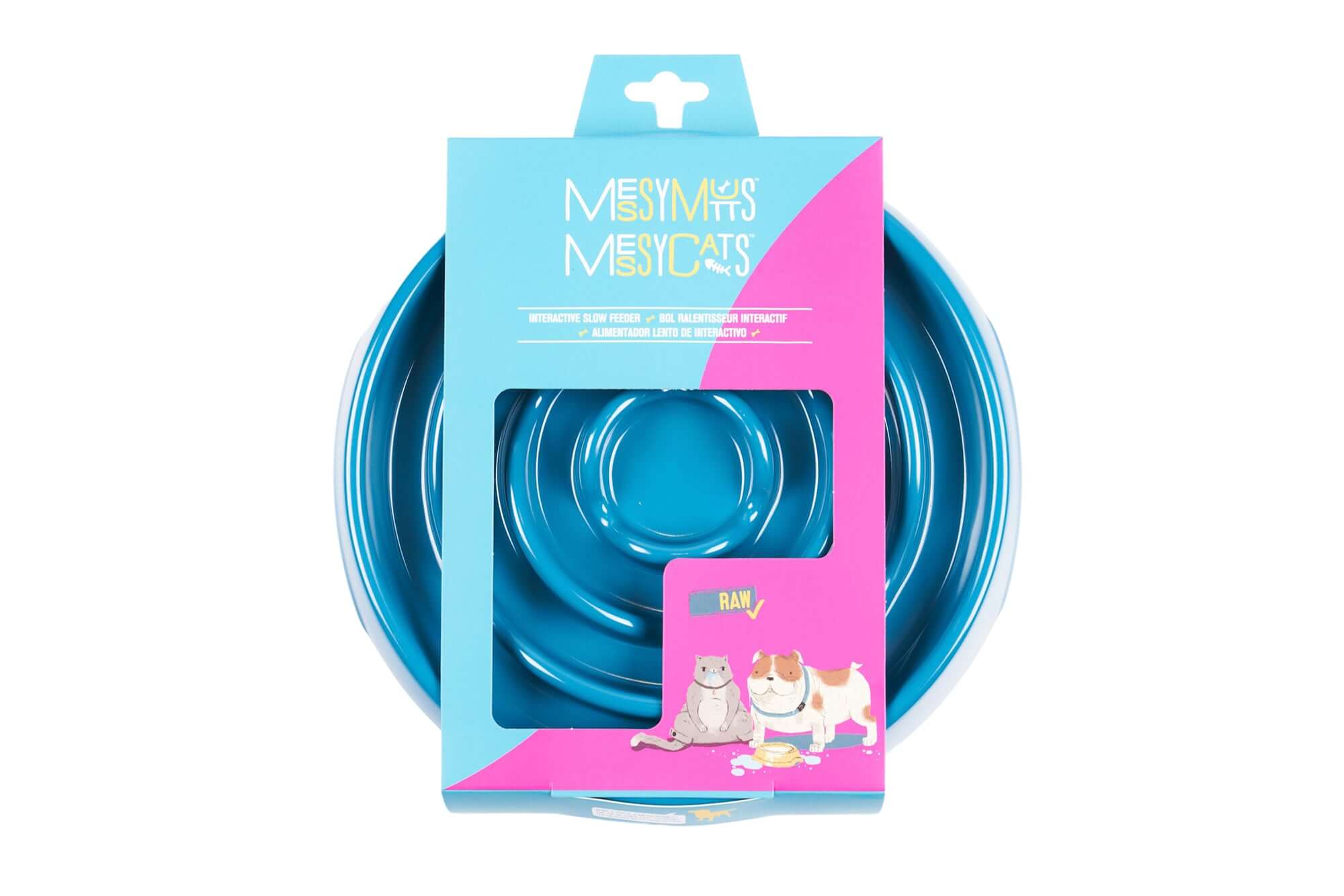 Messy Mutts Interactive Slow Feeder Blue