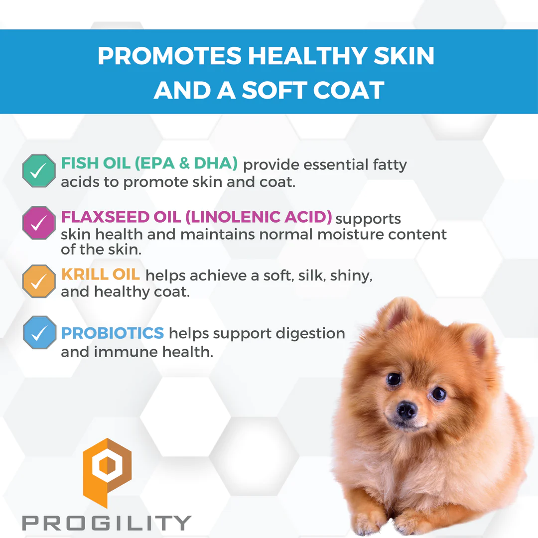 Nootie Progility Minis Skin & Coat Supplement Soft Chews 90 Count