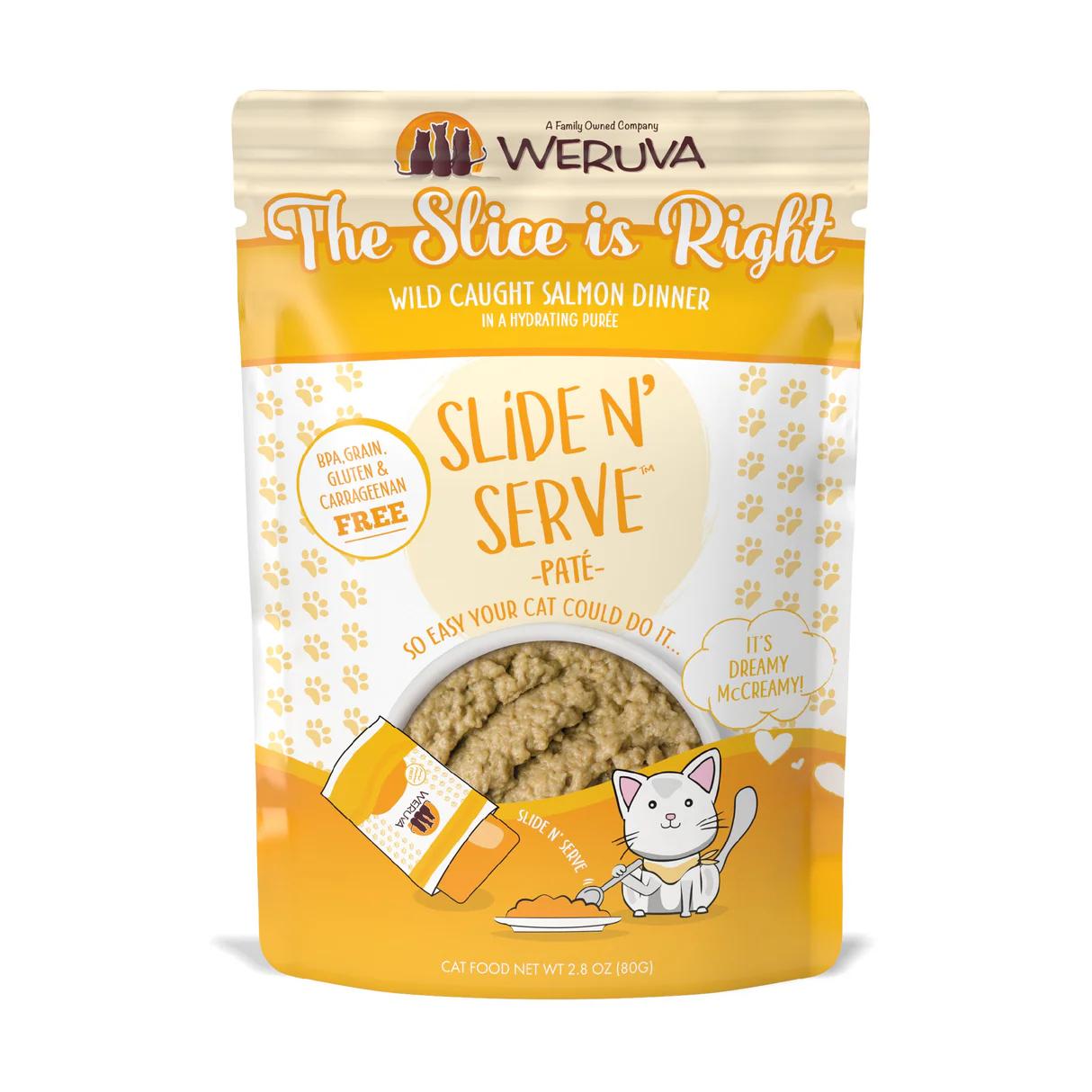 Weruva Cat Food Pouch Slide N Serve Slice is Right