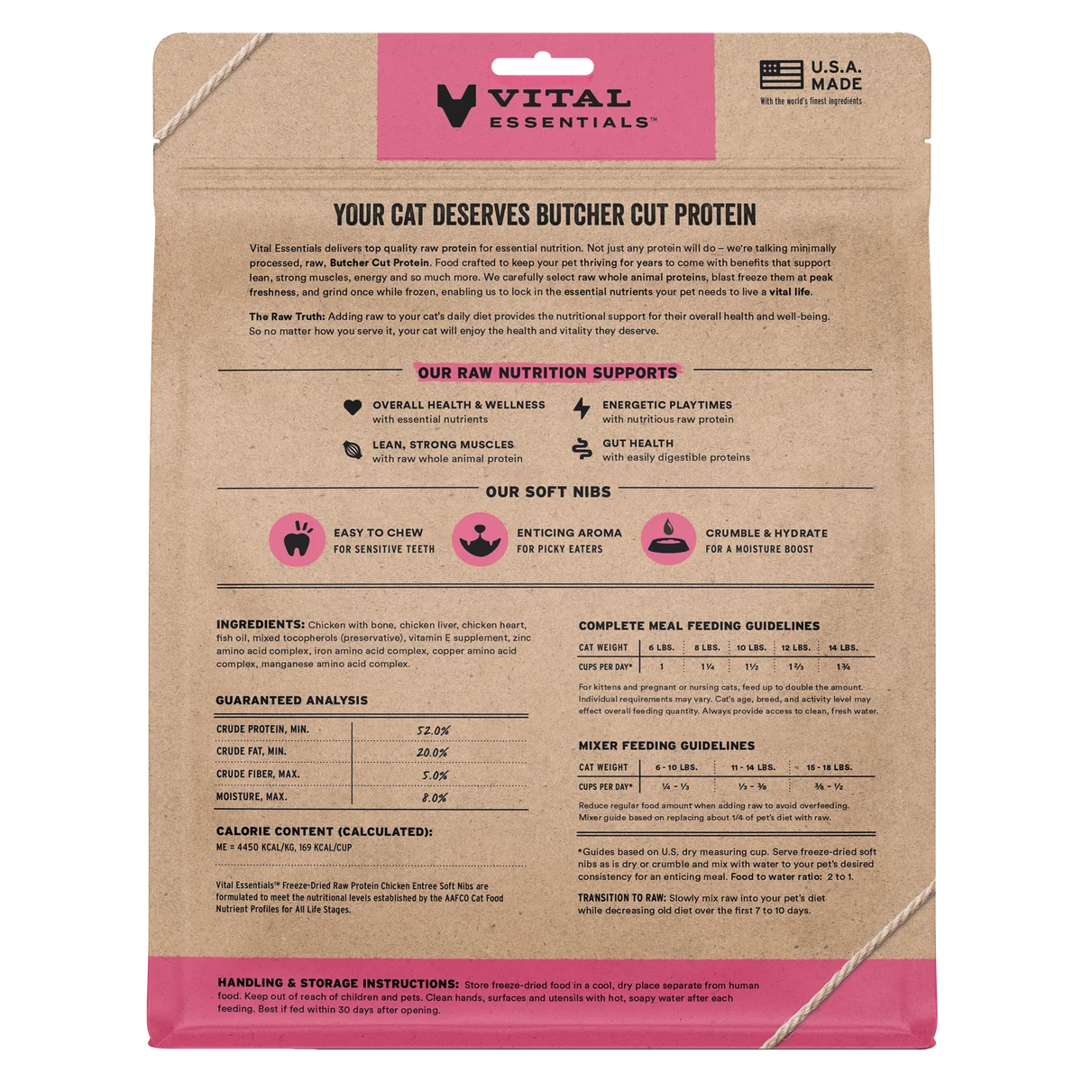 Vital Essentials Cat Freeze Dried Mixer Chicken 12oz