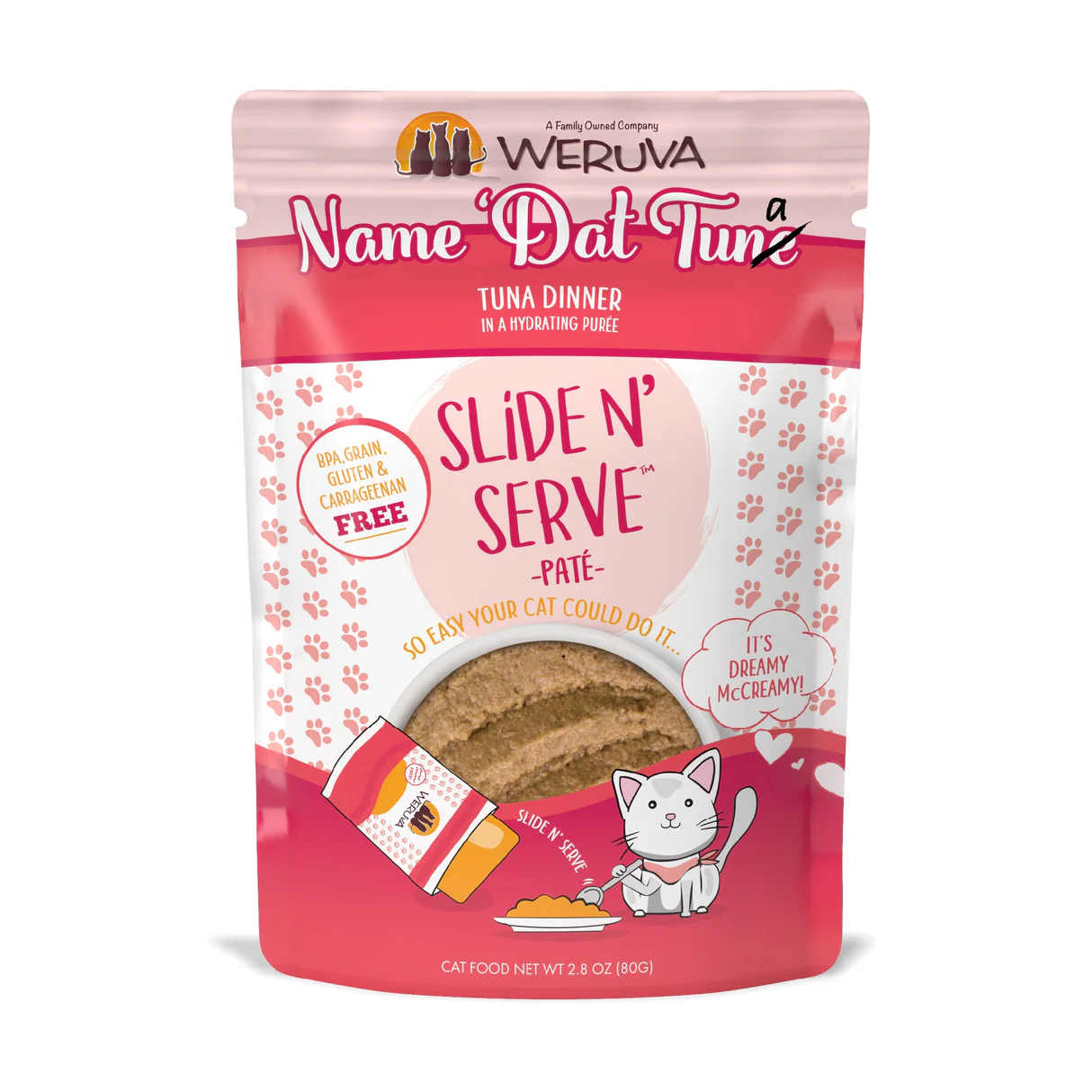 Weruva Cat Food Pouch Slide N' Serve Name Dat Tuna