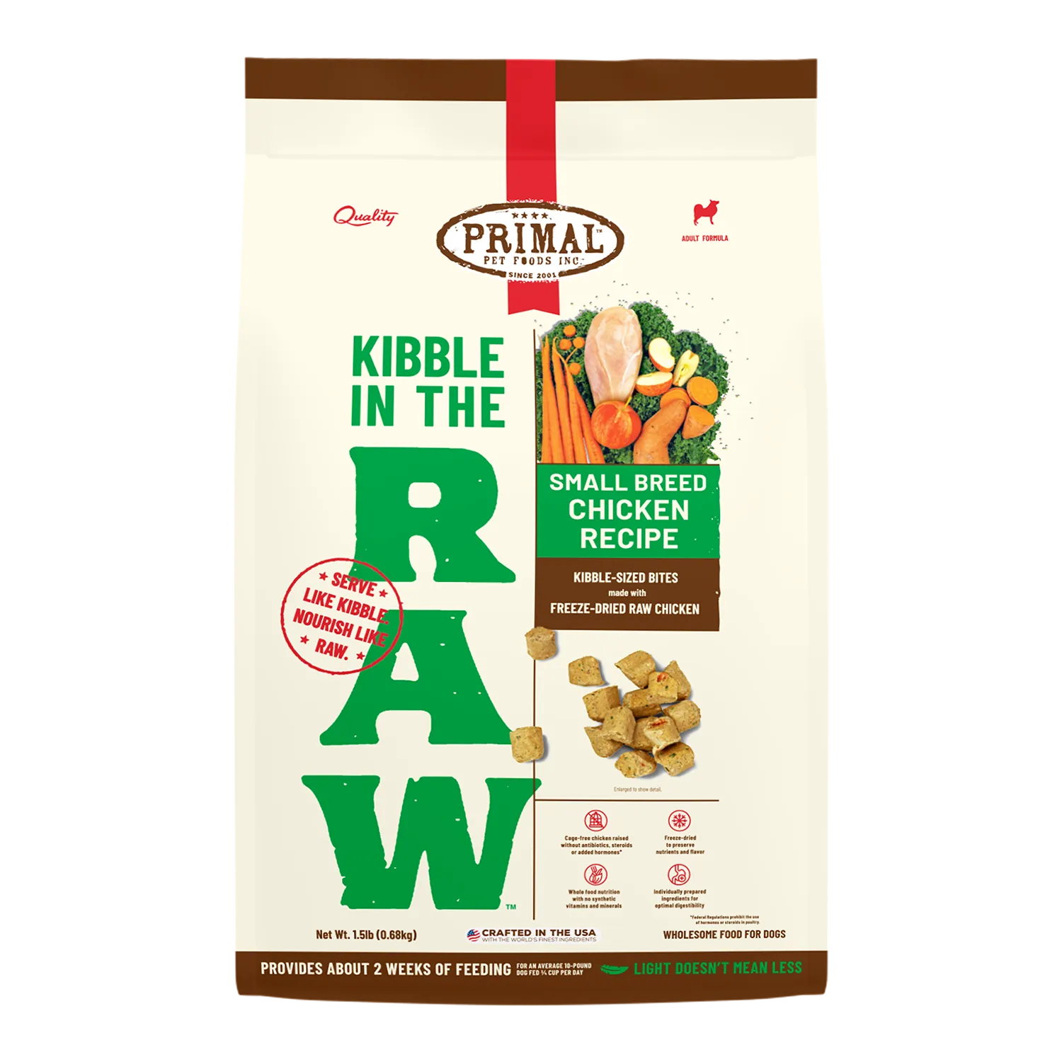 Primal Kibble In The Raw Small Breed Chicken Recipe