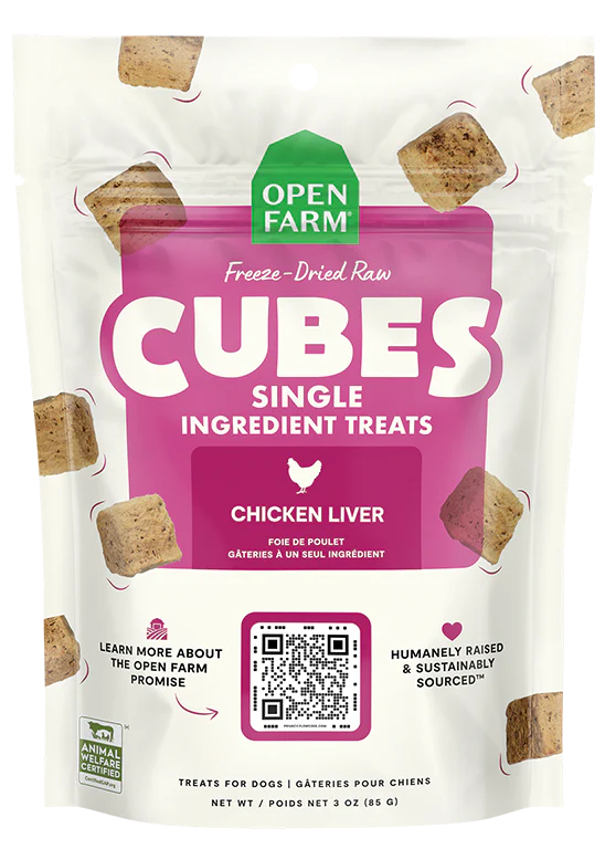 Open Farm Freeze Dried Raw Cubes Chicken Liver 3oz