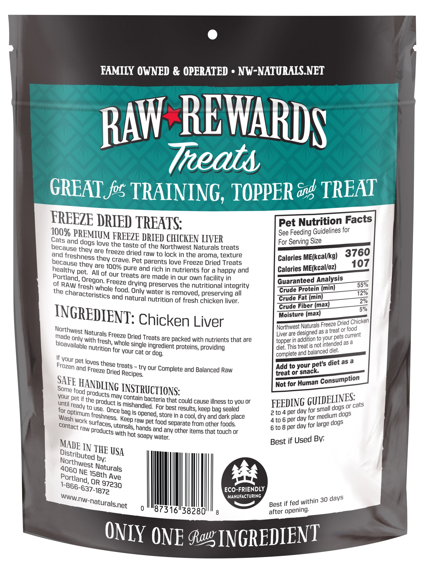 Northwest Naturals Freeze Dried Chicken Liver Treats 3oz