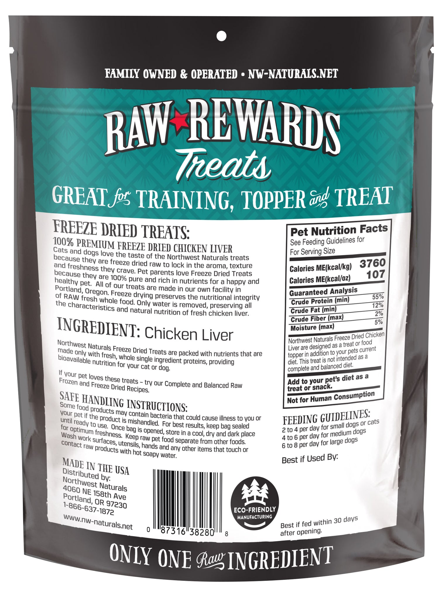 Northwest Naturals Freeze Dried Chicken Liver Treats 3oz