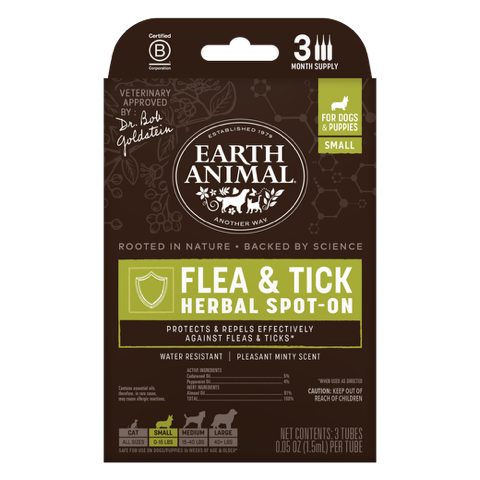 Earth Animal Herbal Flea & Tick Spot On 3pk