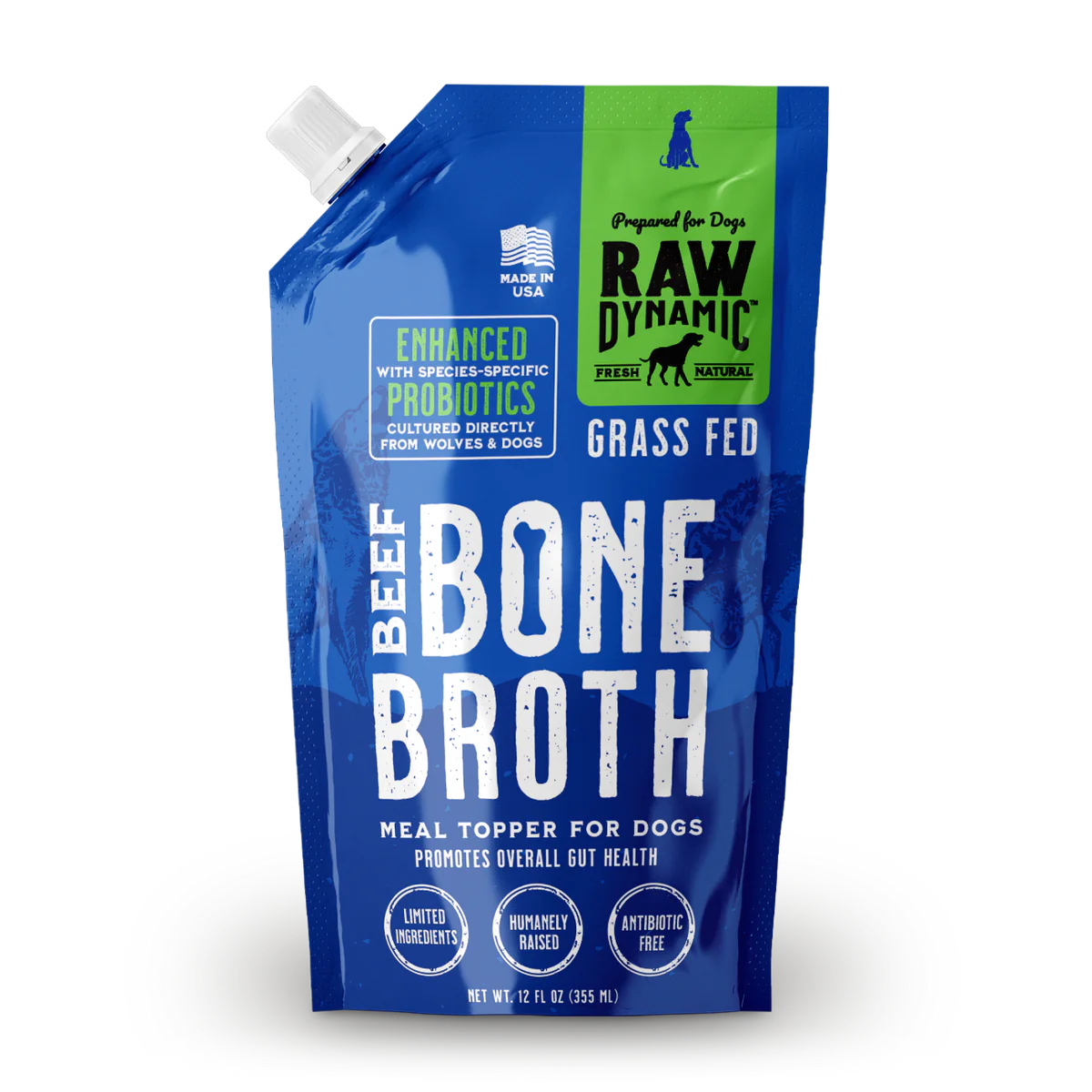 Raw Dynamic Frozen Beef Bone Broth 12oz