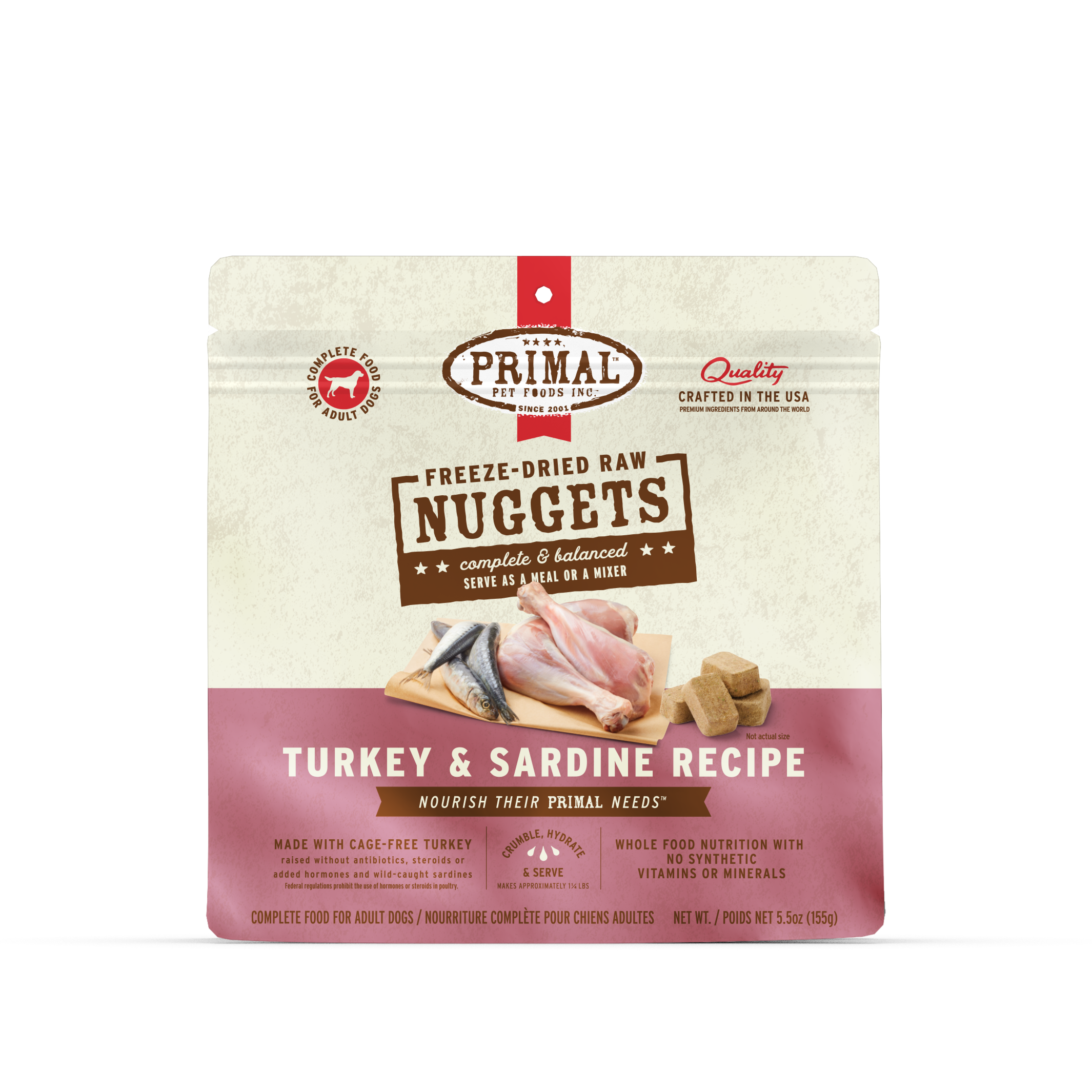Primal Freeze Dried Dog Food Turkey & Sardine