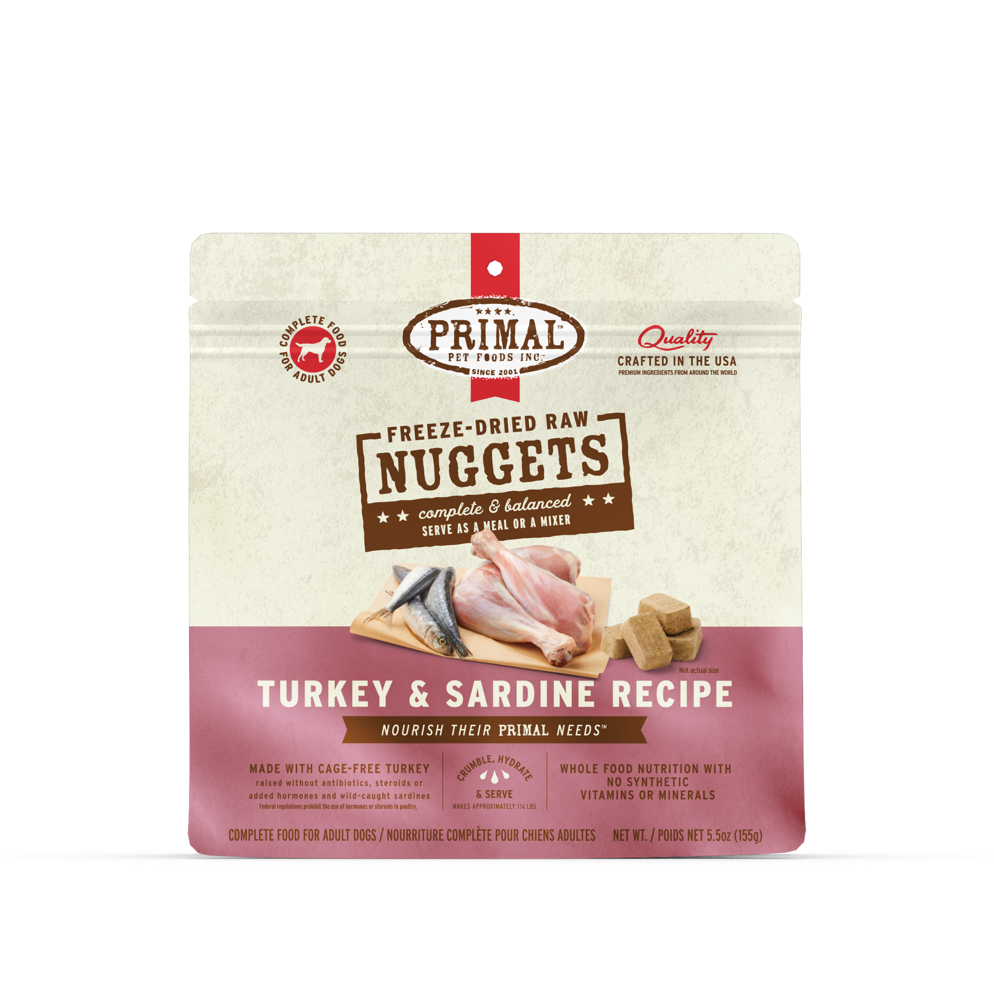 Primal Freeze Dried Dog Food Turkey & Sardine
