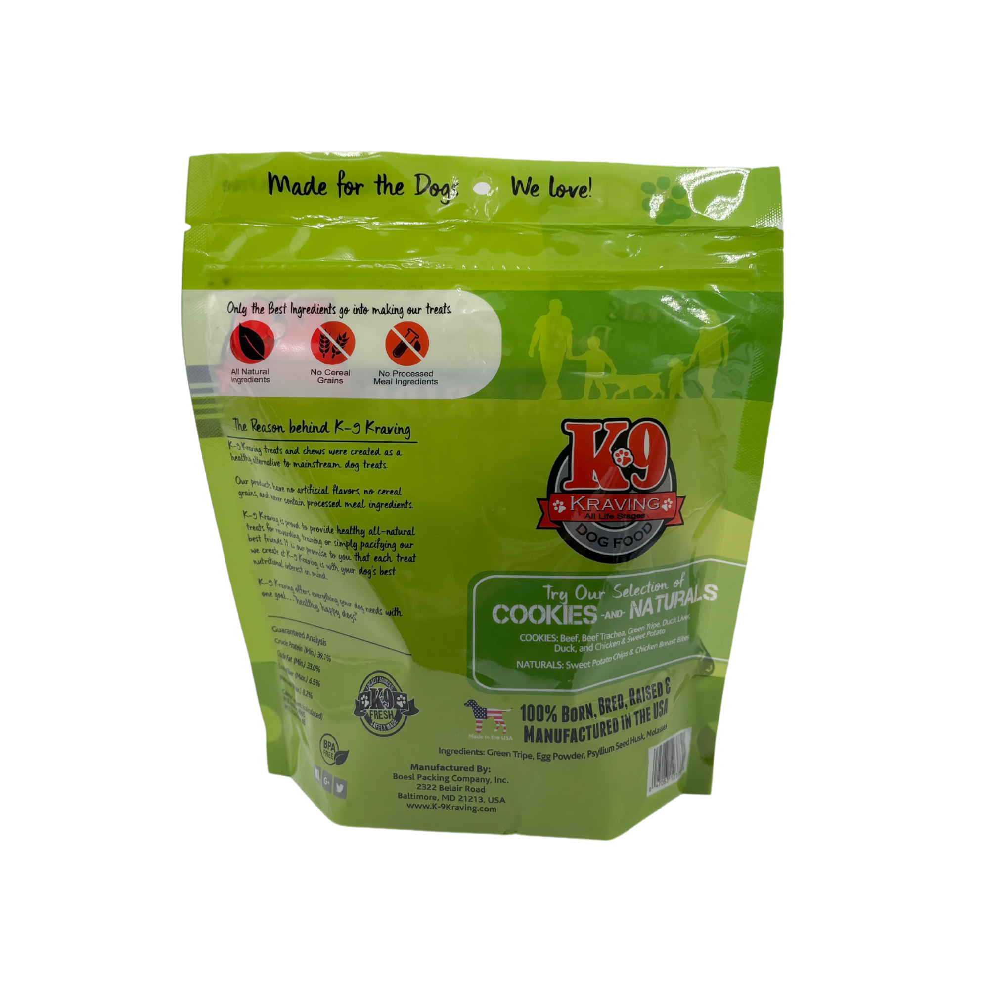 K9 Kravings Green Tripe Cookies 8oz