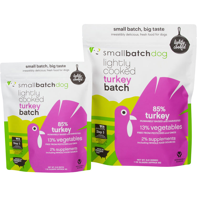 SmallBatch Lightly Cooked Dog Food Turkey