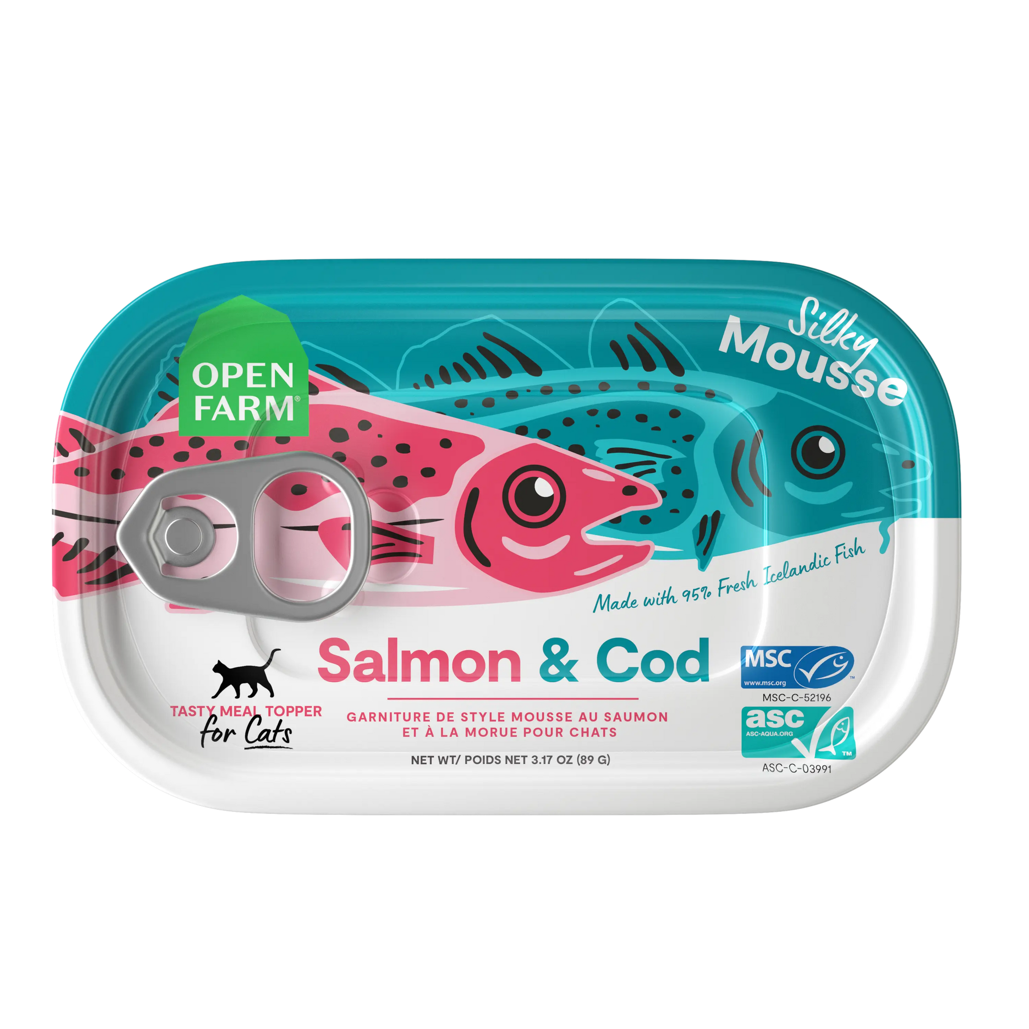 Open Farm Canned Cat Topper Salmon & Cod 3.17oz