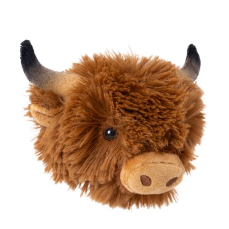 Tall Tails 2-in1 Highland Cow Head Fetch Dog Toy