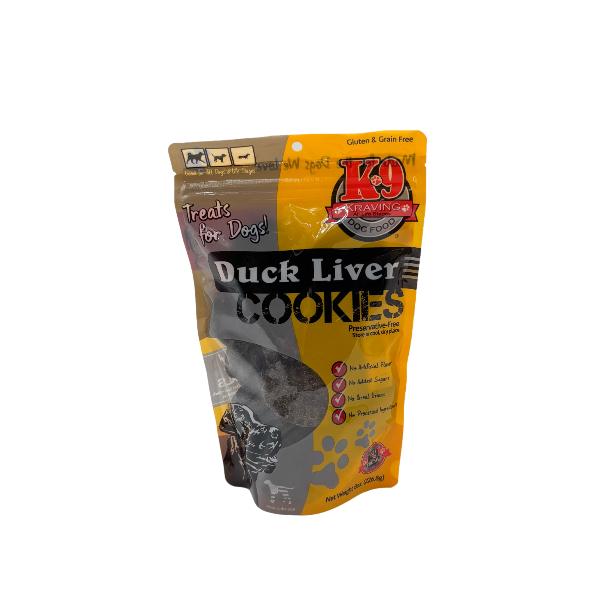 K9 Kravings Duck Liver Cookies 8oz