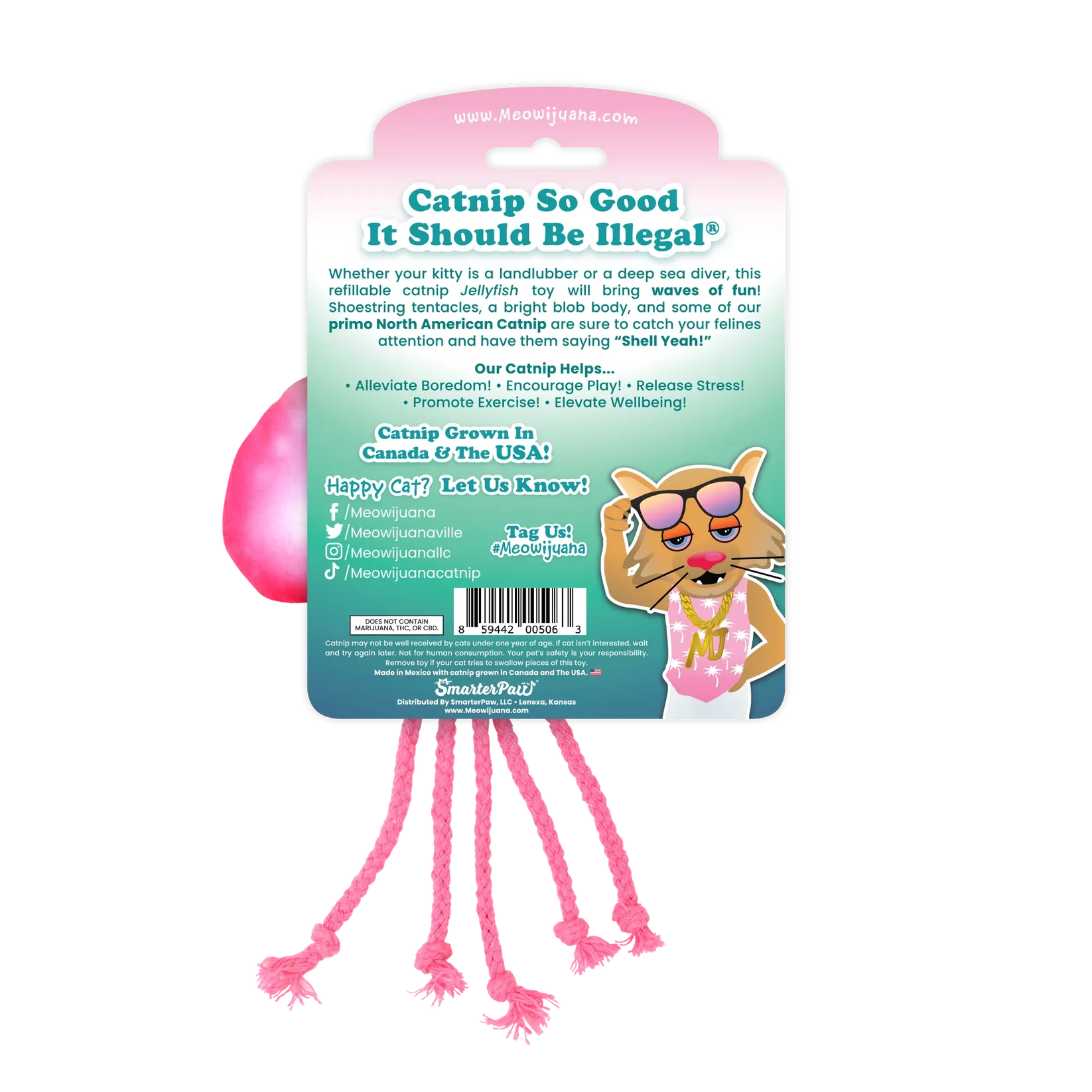Meowijuana Get Floated Jellyfish Refillable Cat Toy