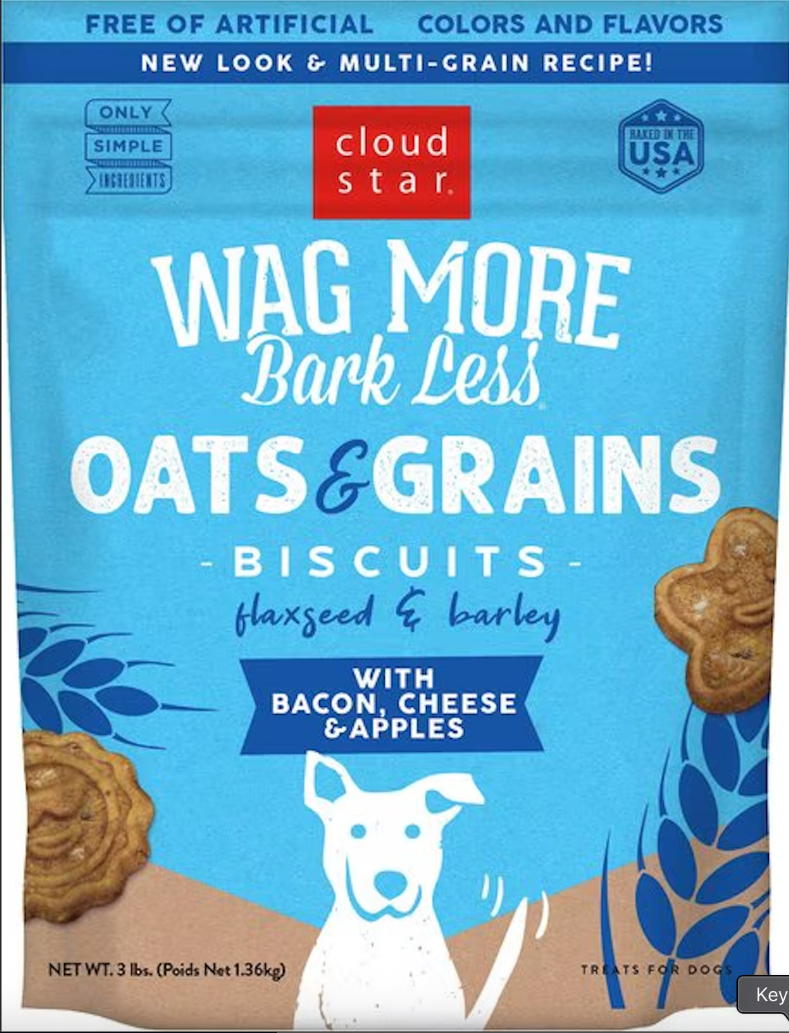Cloud Star Wag More Bark Less Dog Treats Bacon Cheese & Apple 3lb