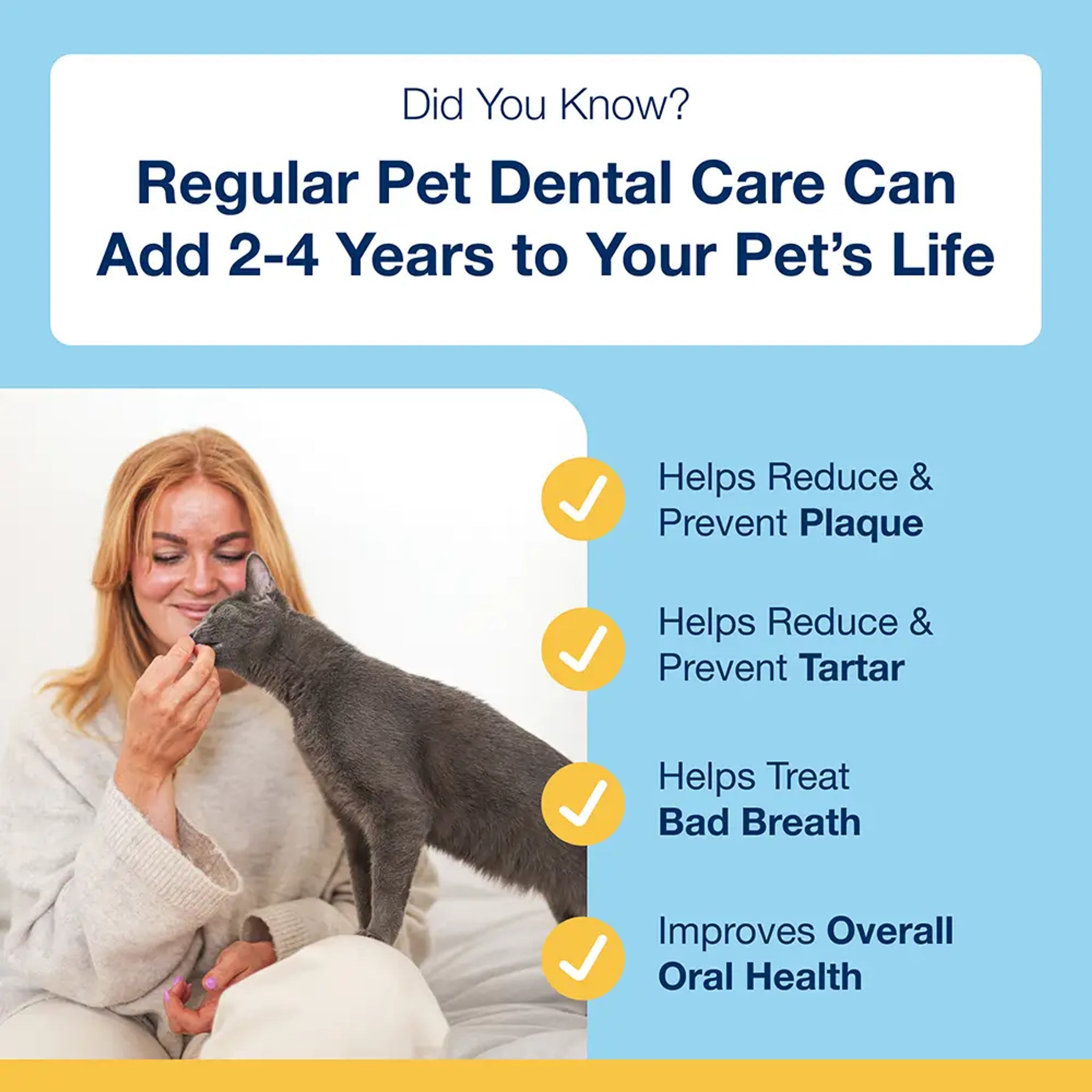 PlaqueOff Cat Dental Soft Chews 45 Count
