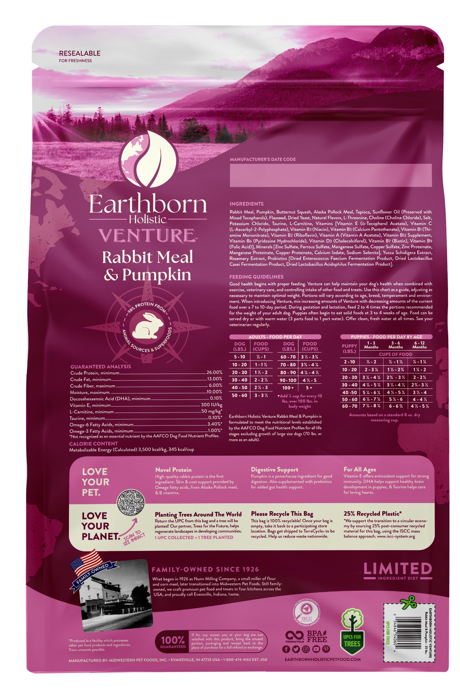 Earthborn Venture Rabbit & Pumpkin