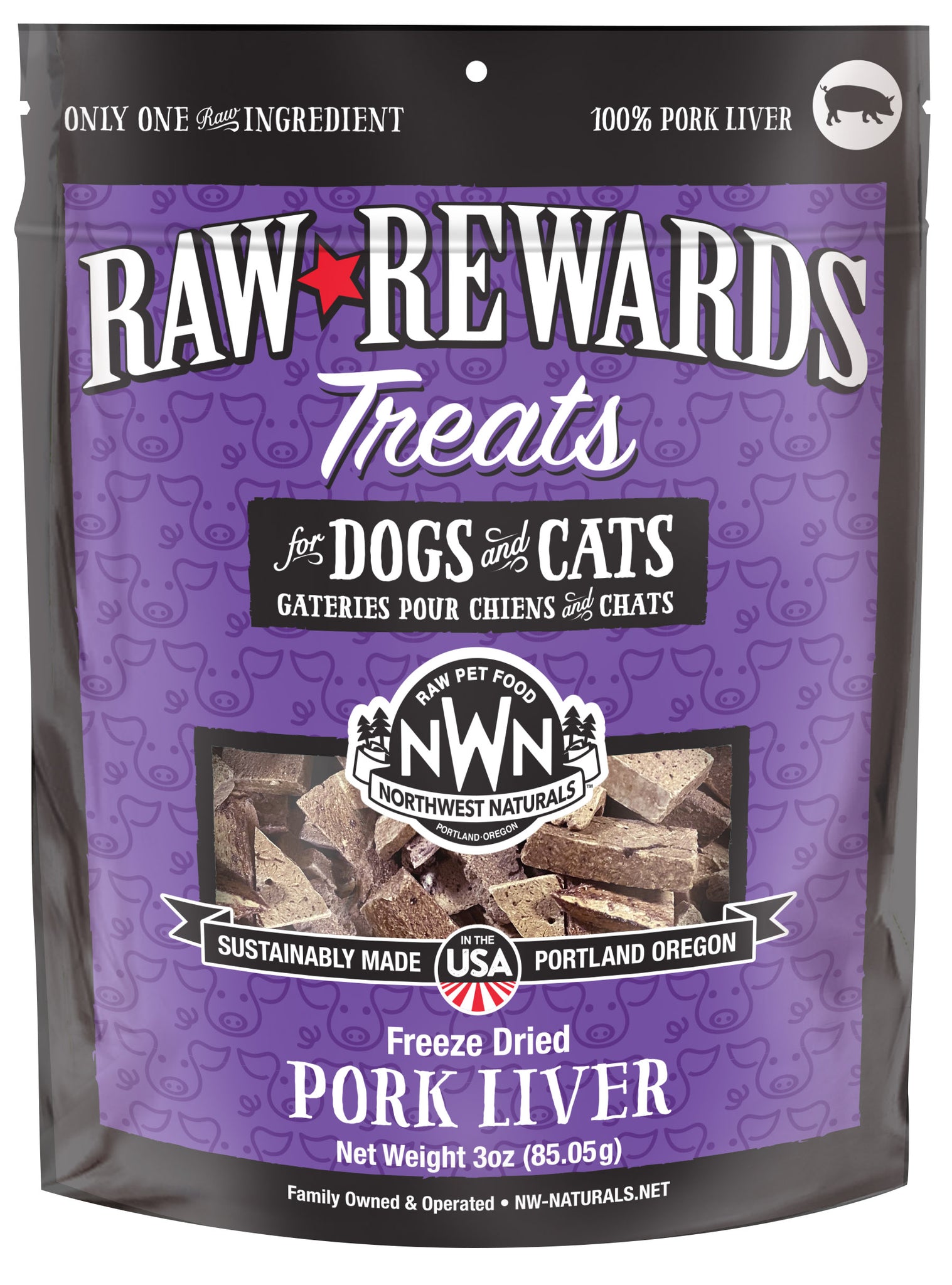 Northwest Naturals Freeze Dried Pork Liver 3oz