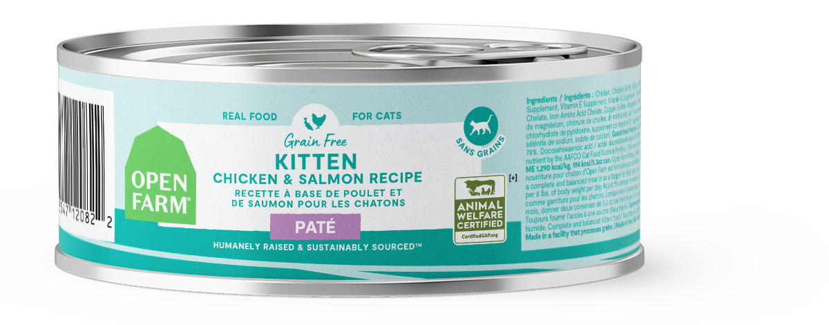Open Farm Canned Cat Kitten Chicken & Salmon Recipe Pate