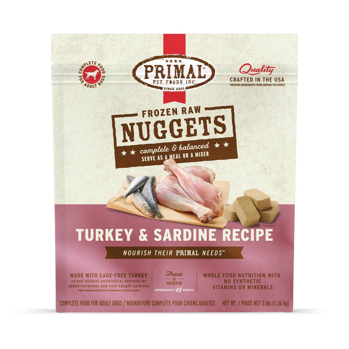Primal Raw Dog Food Turkey & Sardine