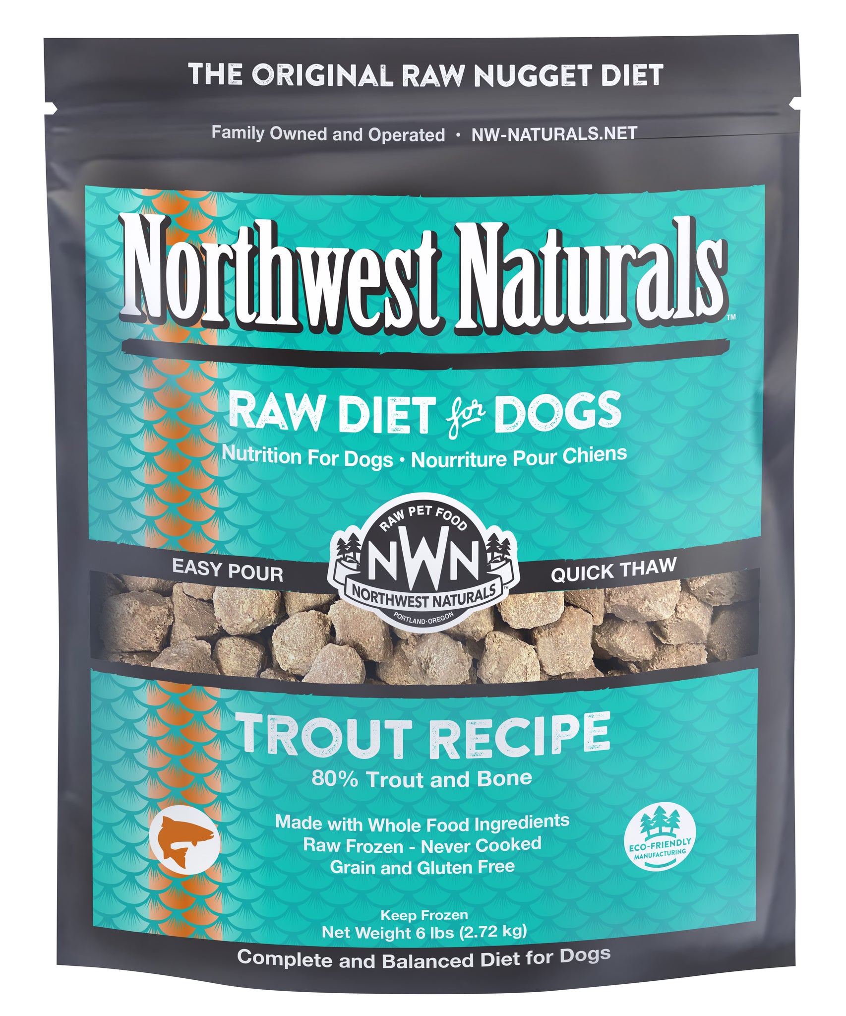 Northwest Naturals Raw Trout Nuggets 6lb