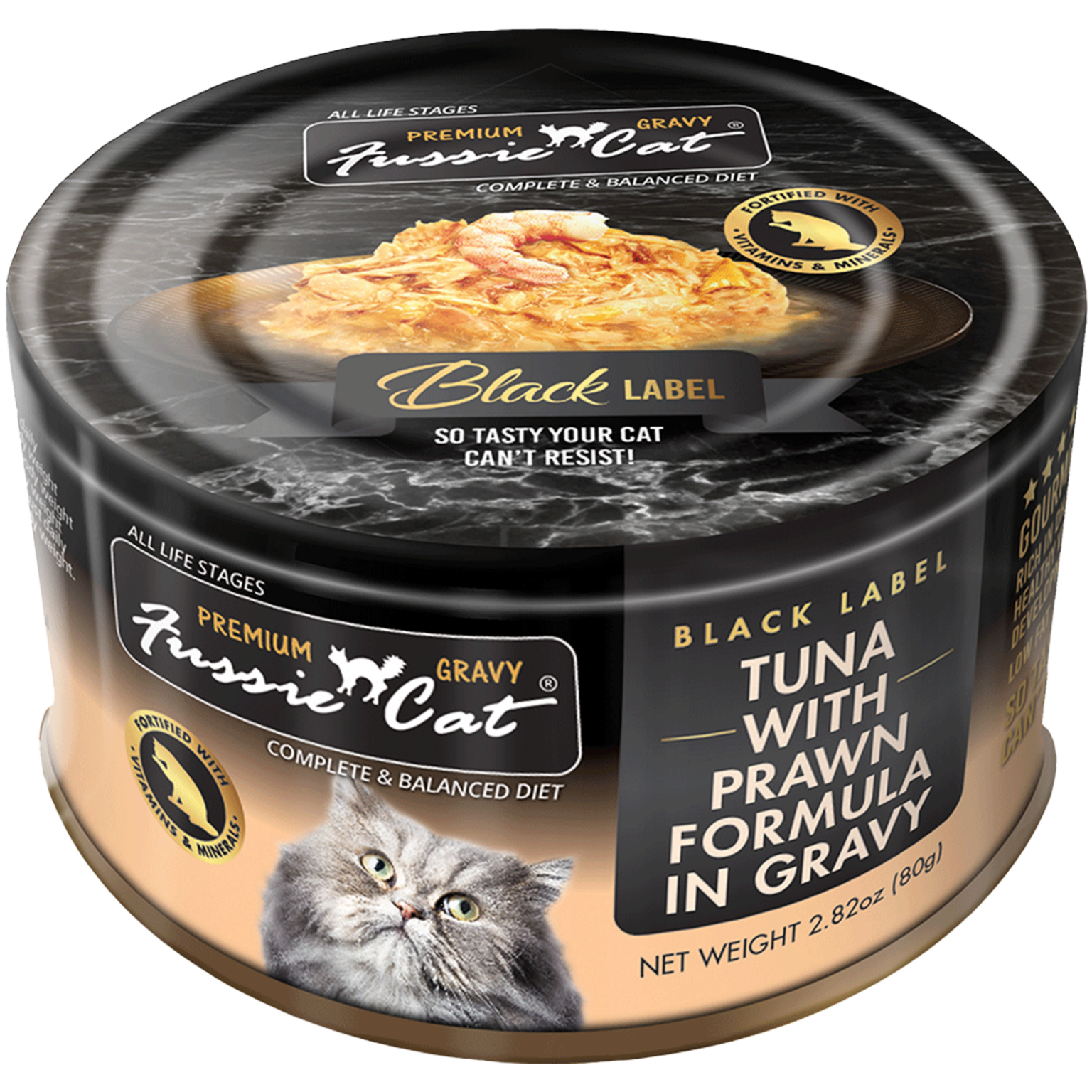 Fussie Cat Canned Tuna With Prawn & Gravy 2.8oz