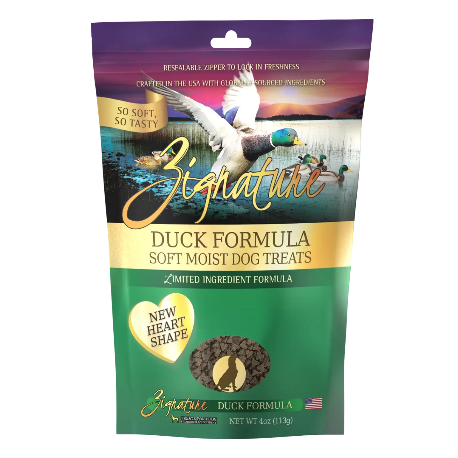 Zignature Soft Dog Treats Duck 4oz