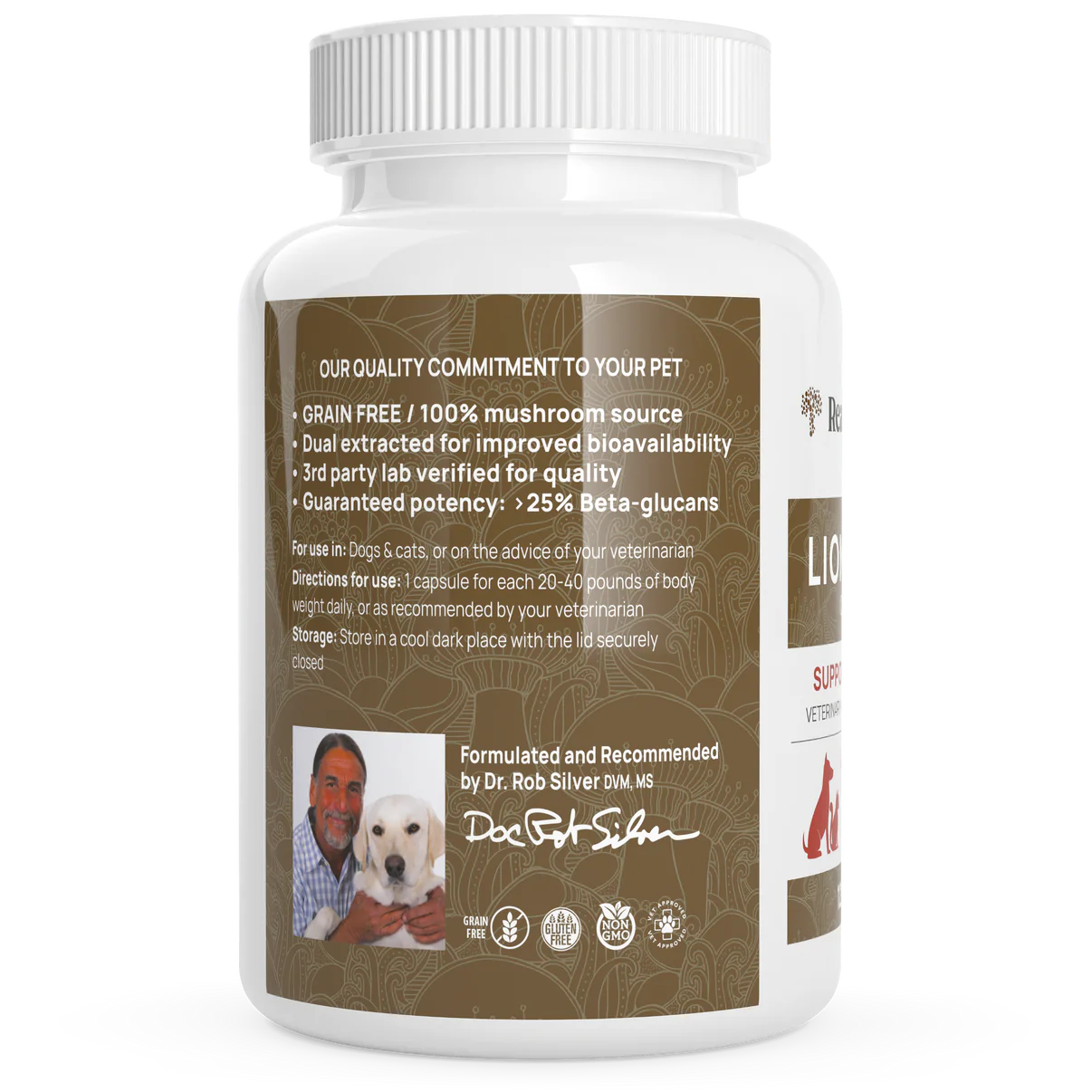Real Mushrooms Organic Lions Mane Capsules 120ct