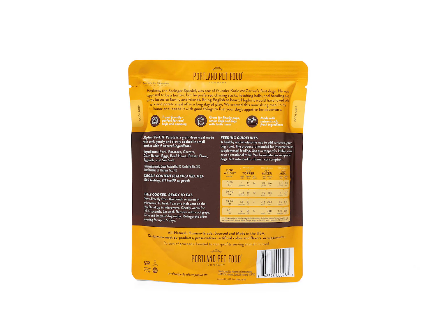 Portland Pet Pork & Potato Pouch 9oz