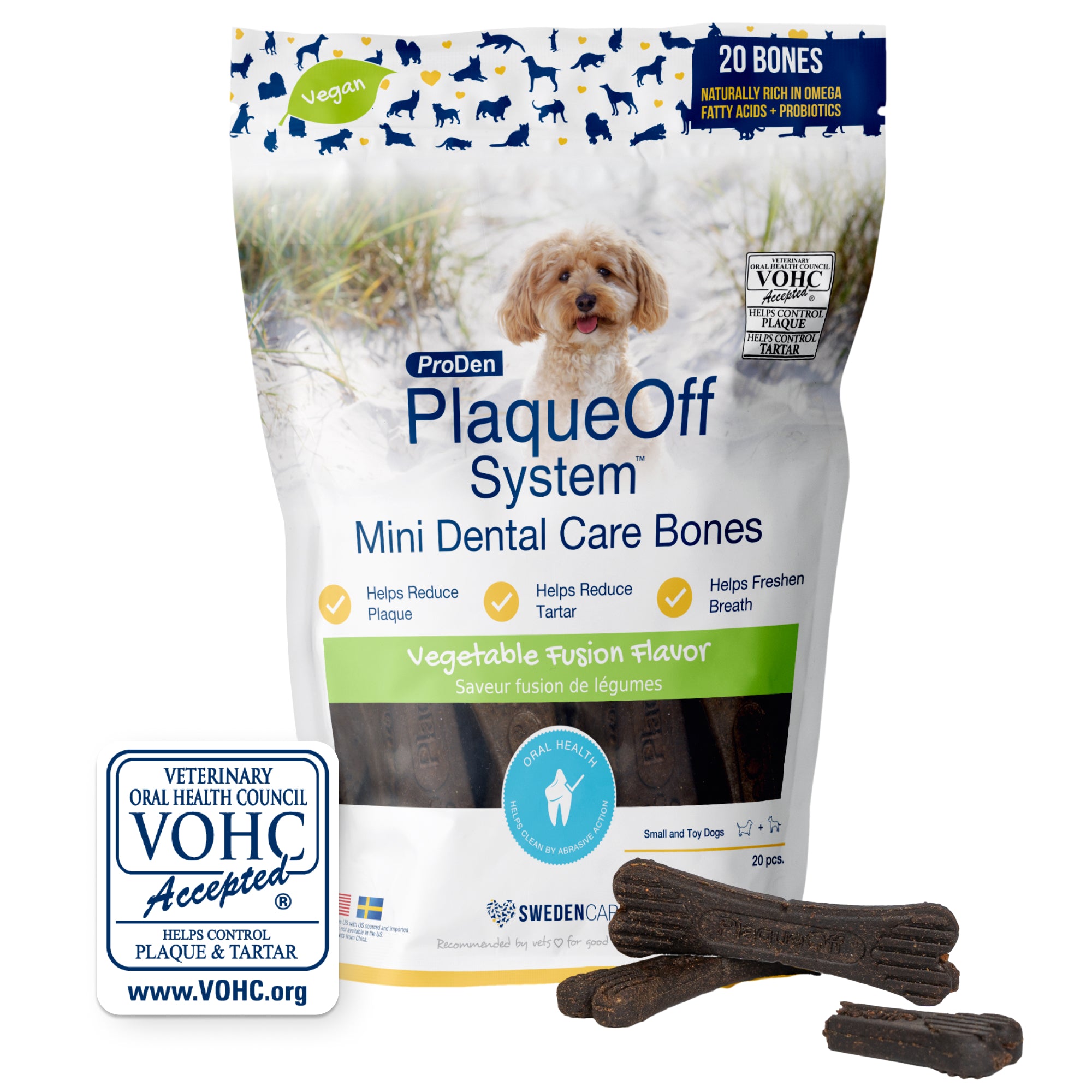 PlaqueOff Mini Vegetable Fusion Dental Treats 12oz