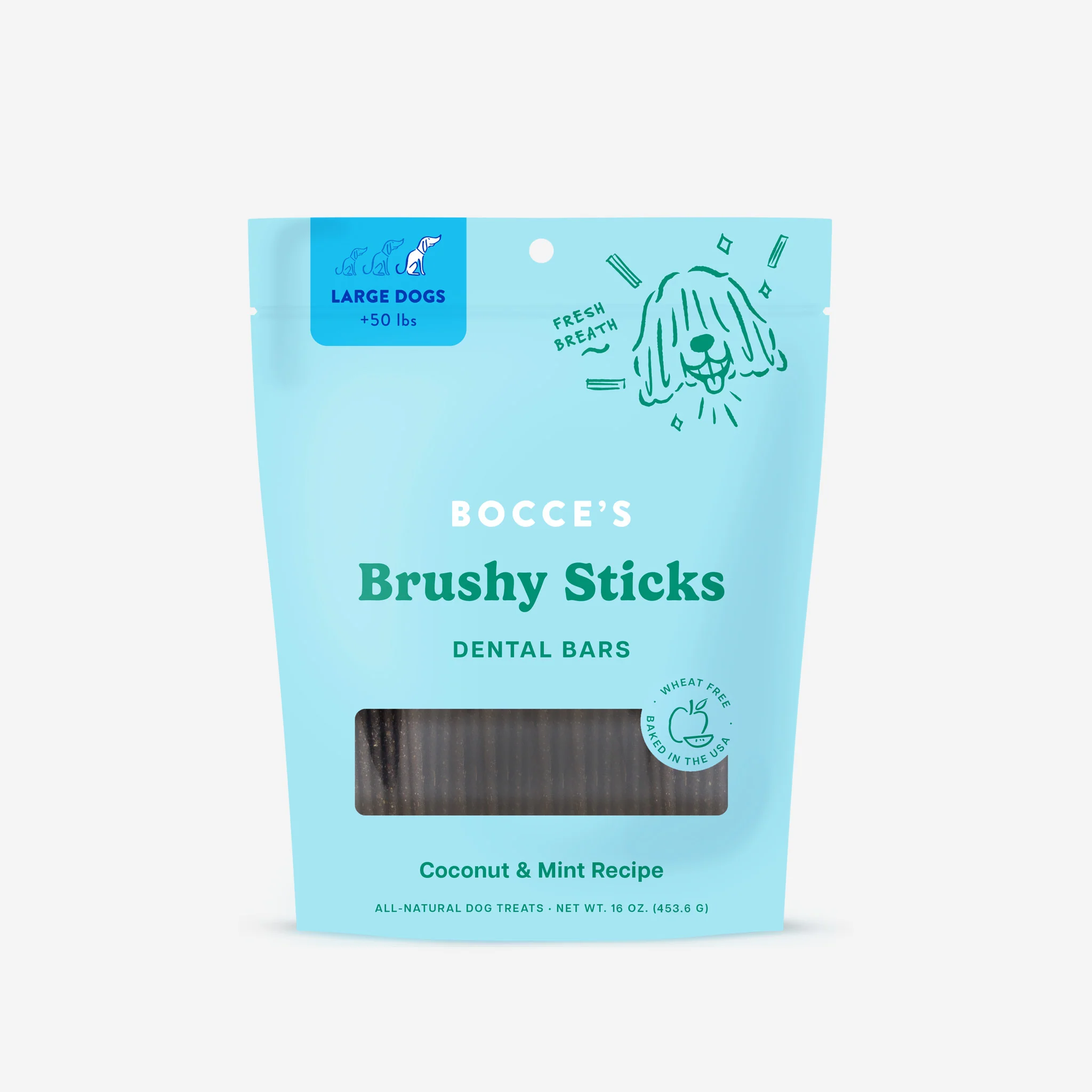 Bocce's Bakery Brushy Sticks Dental Bars Large 16oz