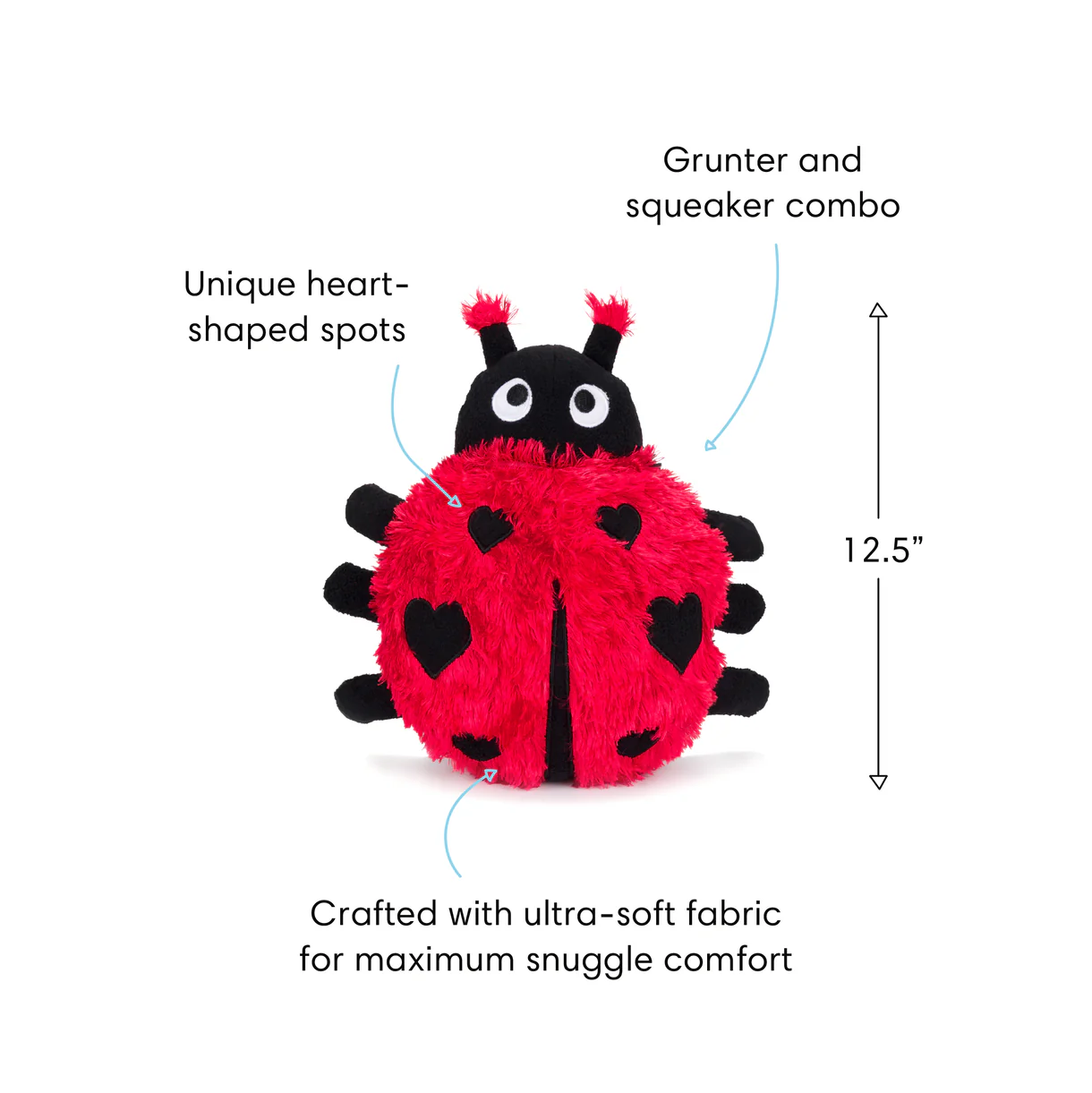 FabDog Fluffy Ladybug