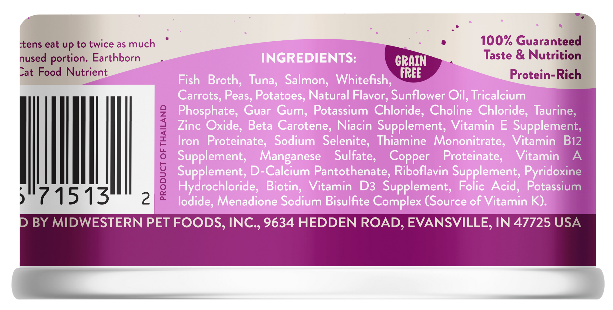 Earthborn Canned Cat Food Harbor Harvest