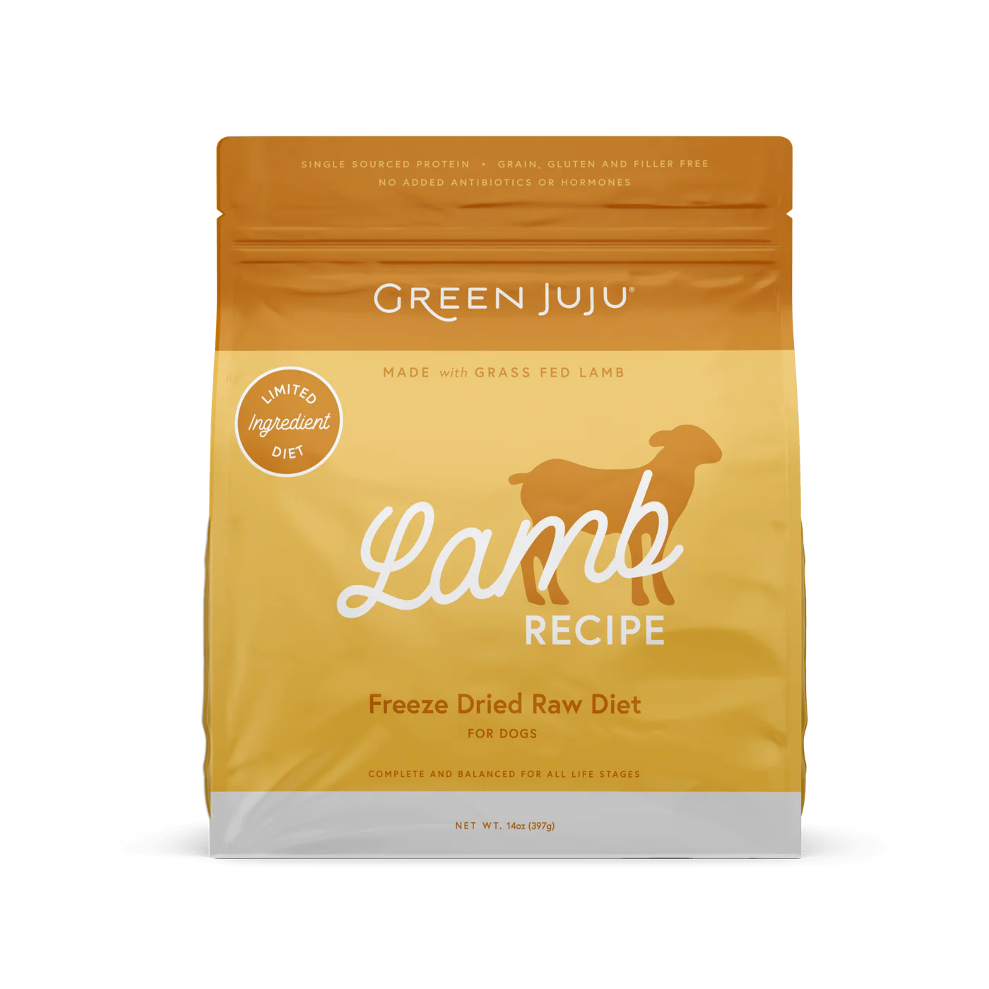 Green JuJu Freeze Dried Raw Limited Ingredient Lamb Recipe 14oz