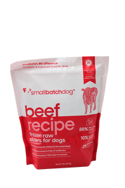 SmallBatch Raw Dog Food Beef Sliders 3lb