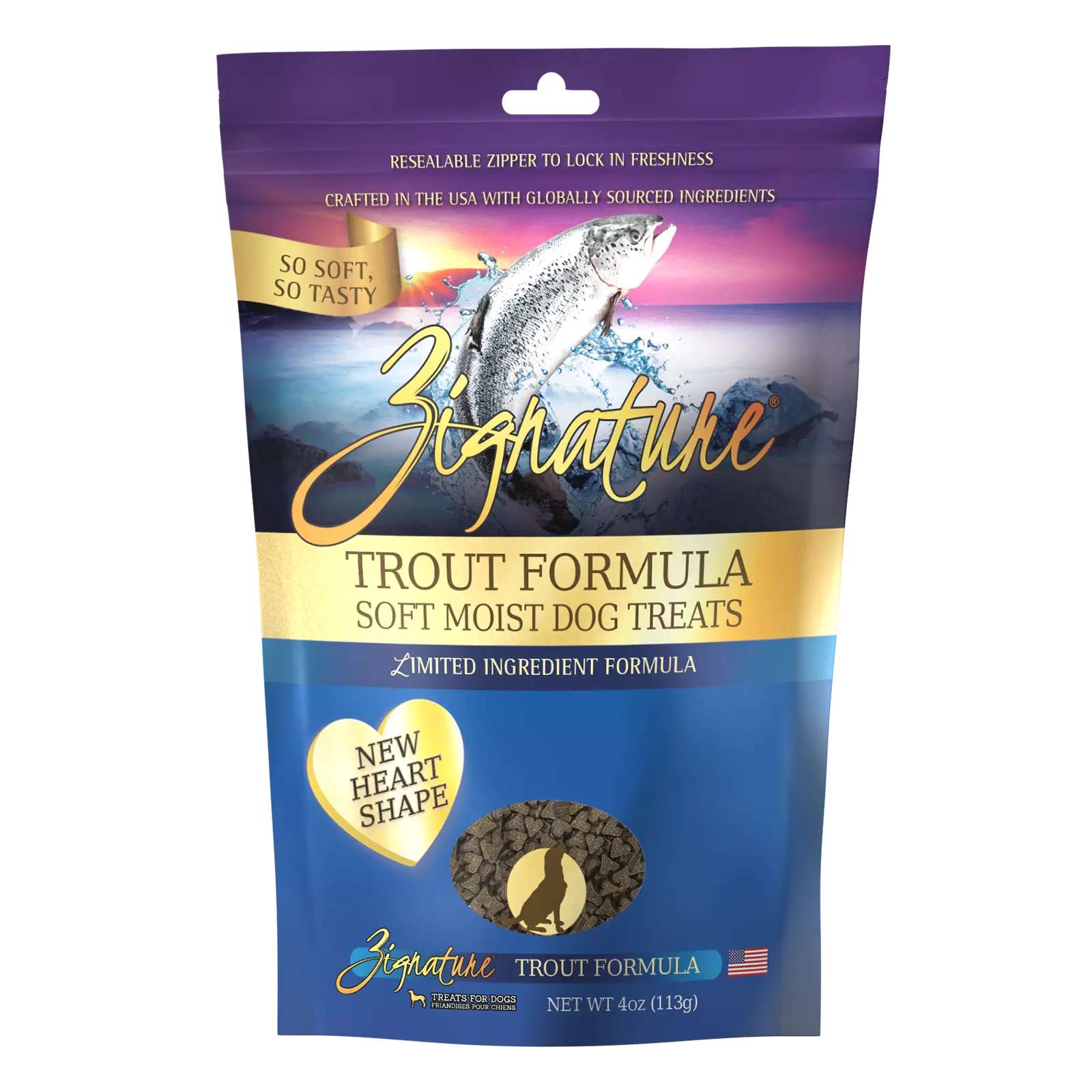 Zignature Soft Dog Treats Trout 4oz
