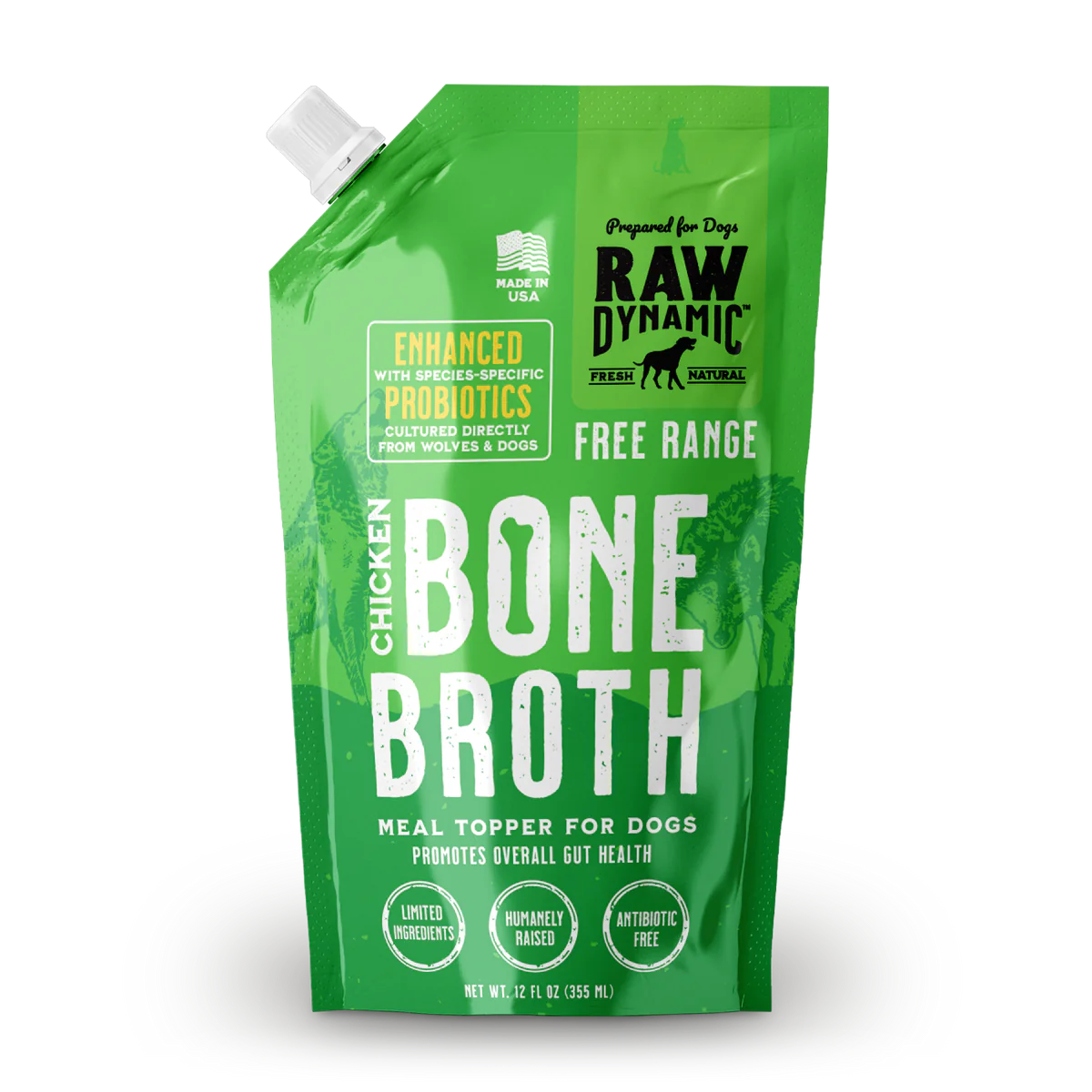 Raw Dynamic Frozen Chicken Bone Broth 12oz