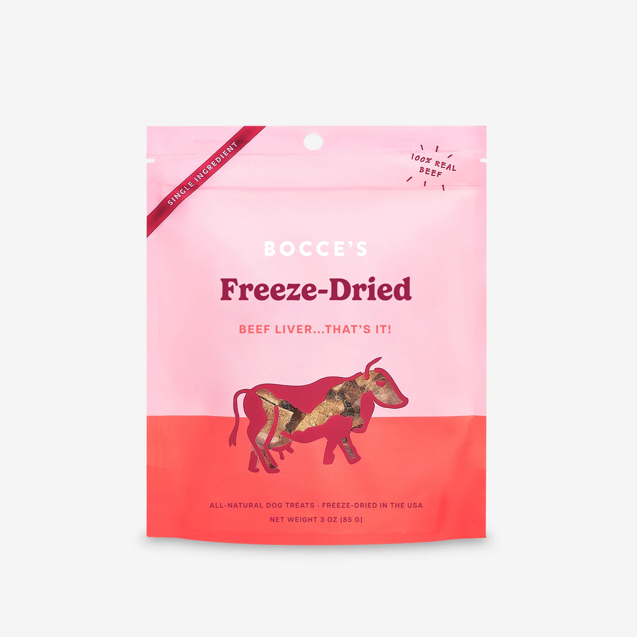 Bocce's Freeze Dried Beef Liver Treat 3oz