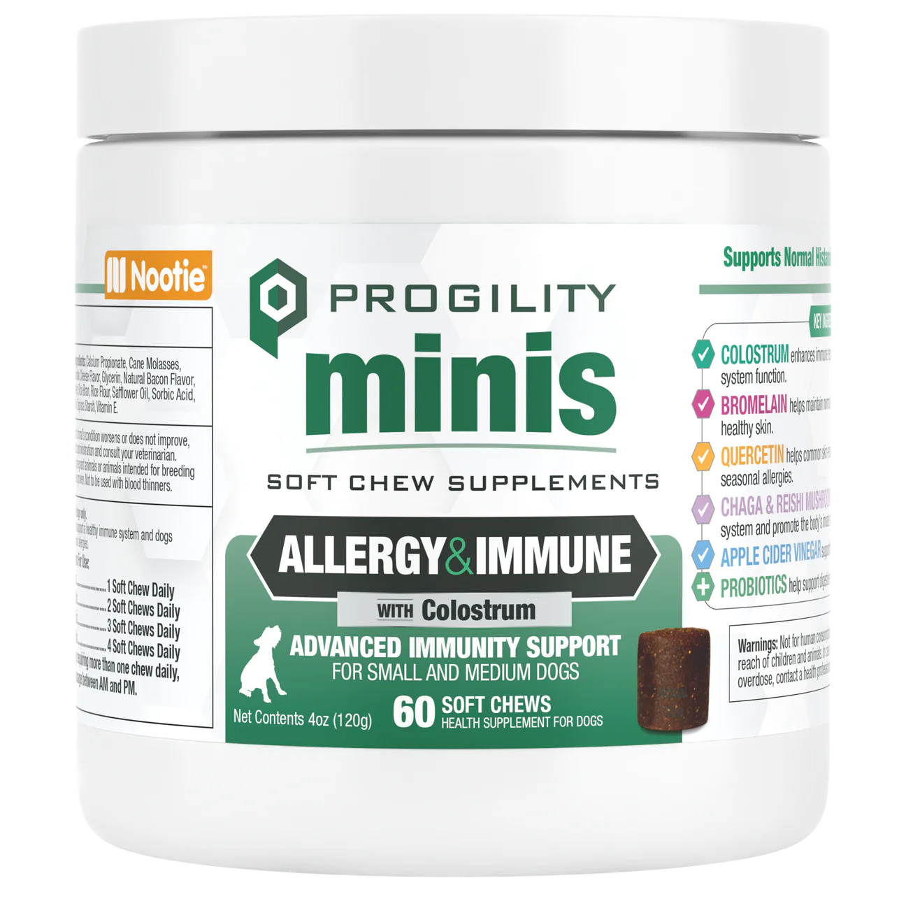 Nootie Progility Minis Pre & Probiotics Supplement Soft Chew 60 Count