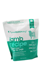 SmallBatch Raw Dog Food Lamb Sliders 3lb