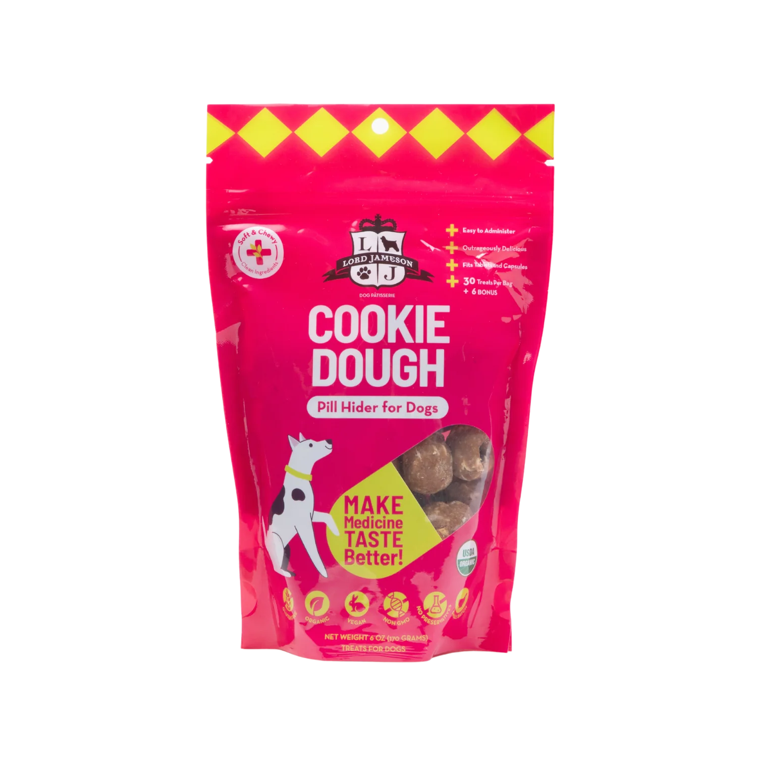 Lord Jameson Organic Cookie Dough Pill Hider Treats 6oz