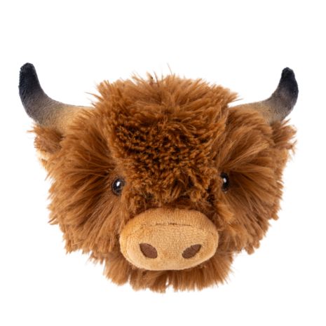 Tall Tails 2-in1 Highland Cow Head Fetch Dog Toy