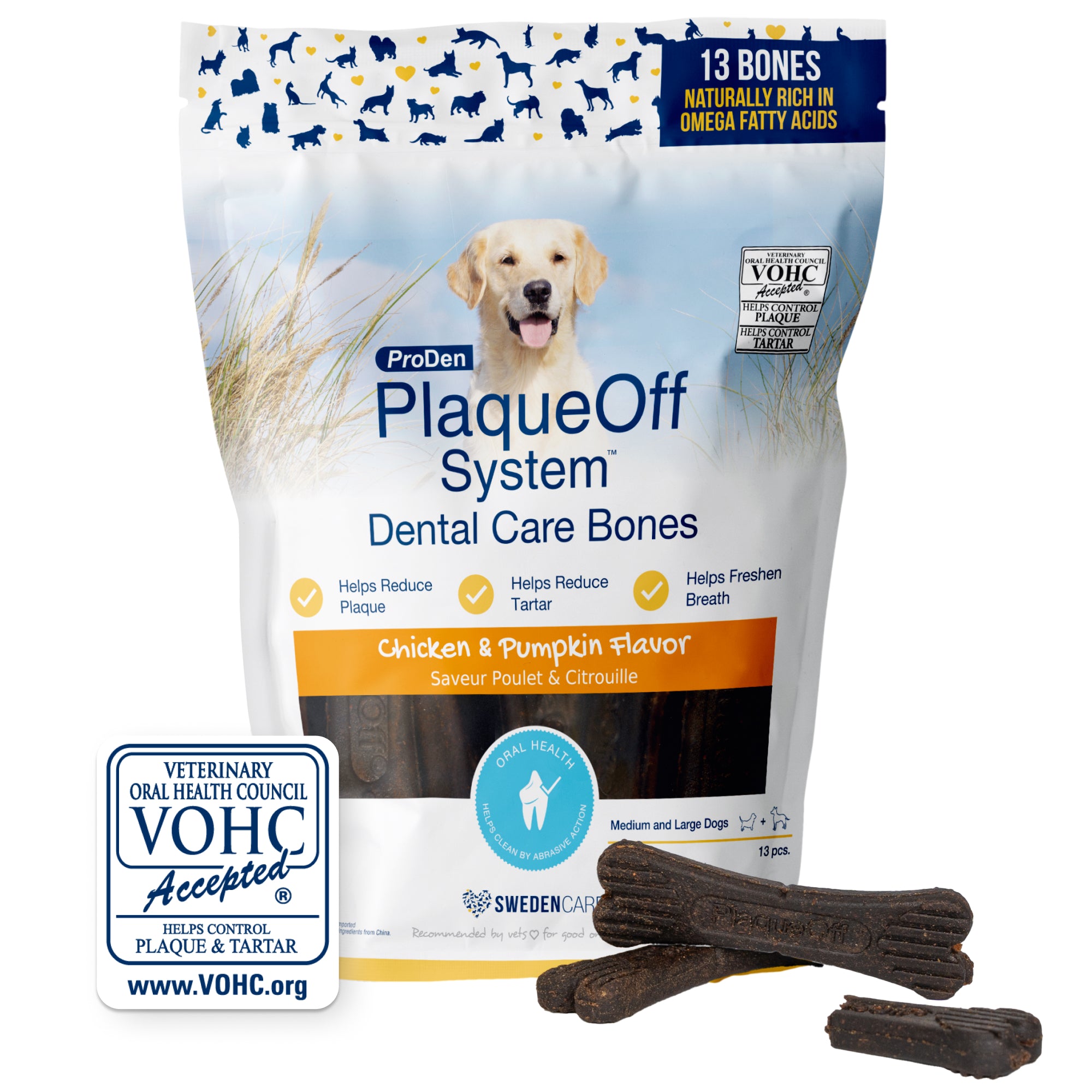 Plaque Off Chicken & Pumpkin Dental Treats 17oz